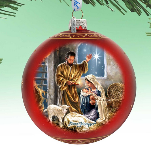 The Lamb of God Glass Ornament Limited Edition by D. Gelsinger - Easter Spring Decor - 73919-DG