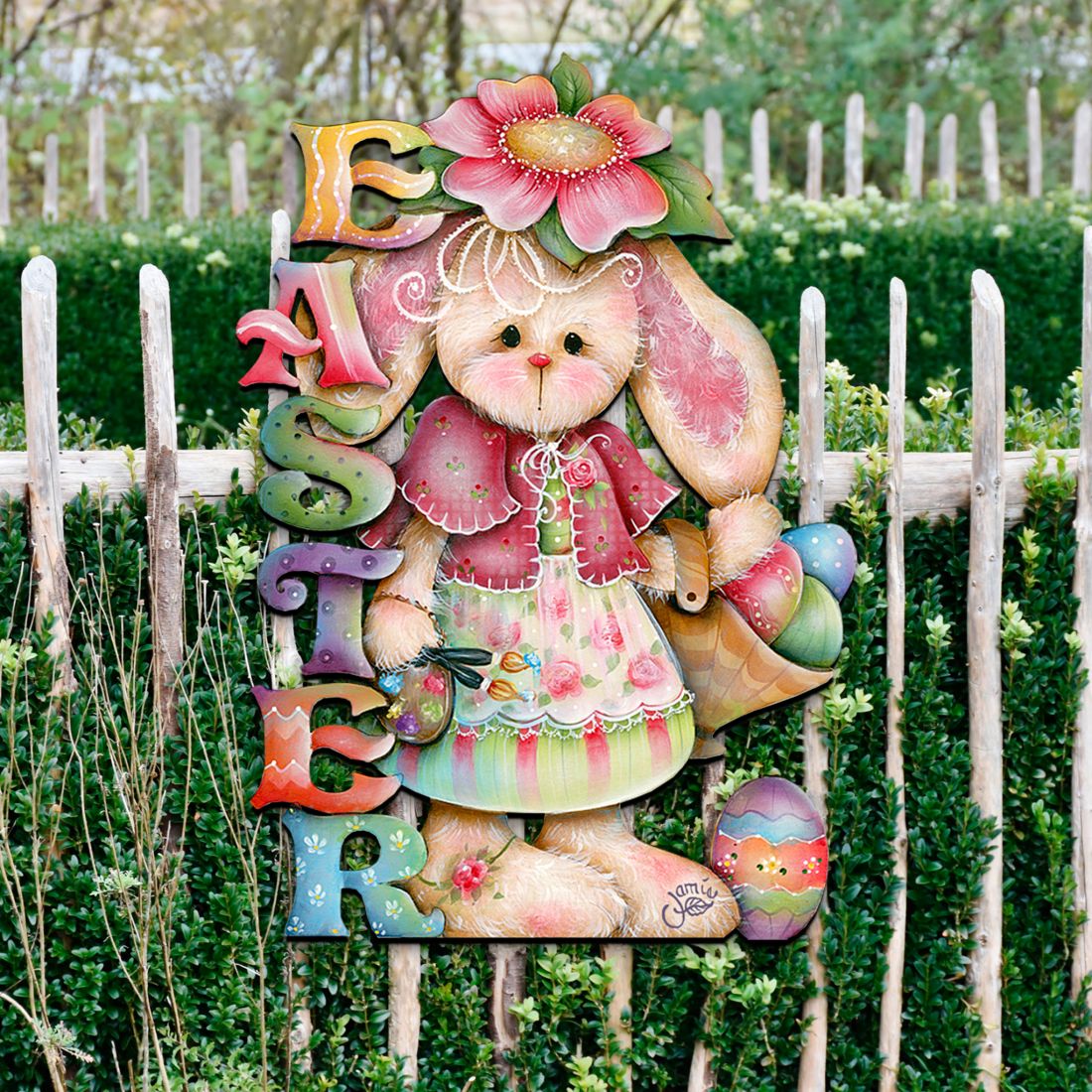 The Easter Bunny Easter Door Decor by Jamie Mills-Price - Easter Spring Decor - 8457605H