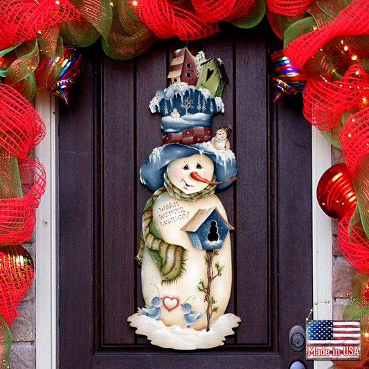 Freezing Frank Christmas Door Decor by Jamie Mills-Price - Christmas Santa Snowman Decor - 8457515H
