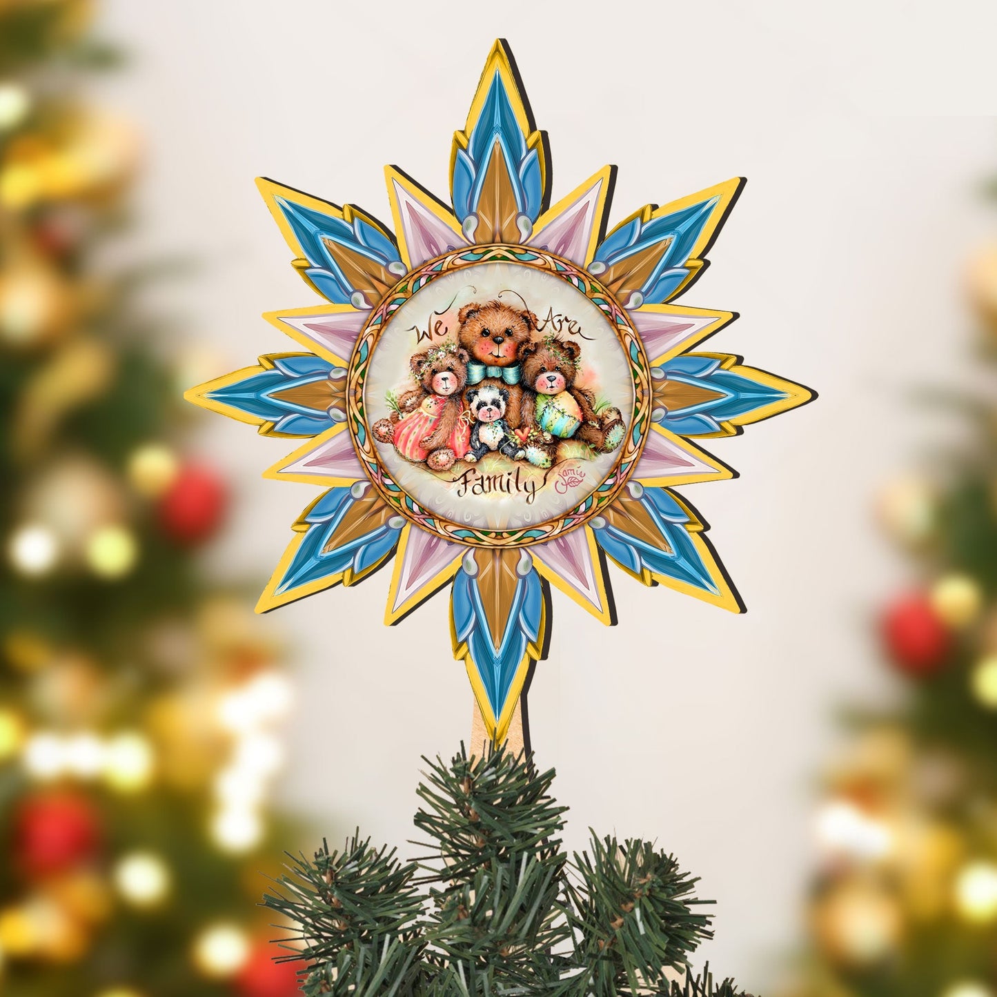 We Are the Family Tree Topper Wooden Decor by Jamie Mills-Price - Christmas Decor - 89520-MP