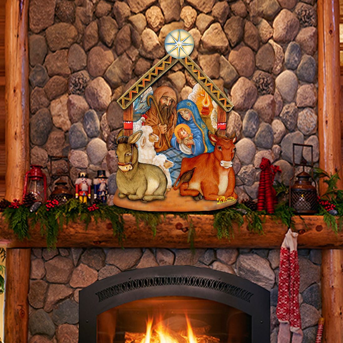 Nativity Christmas Nativity Door Decor by G. DeBrekht - Nativity Holiday Decor - 8114030H