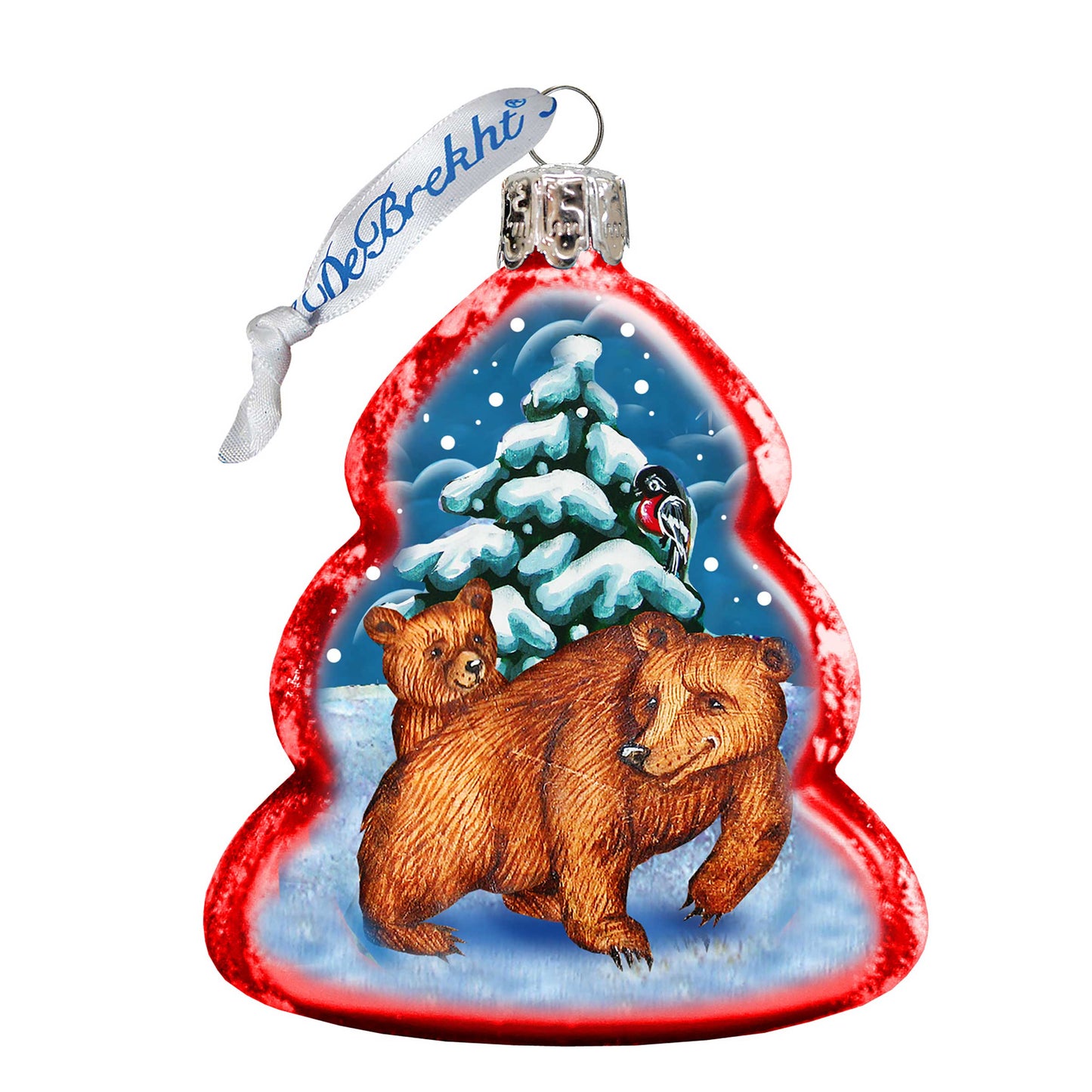 Grizzly Mercury Glass Ornament by G. DeBrekht - Wildlife Holiday Decor - 771021