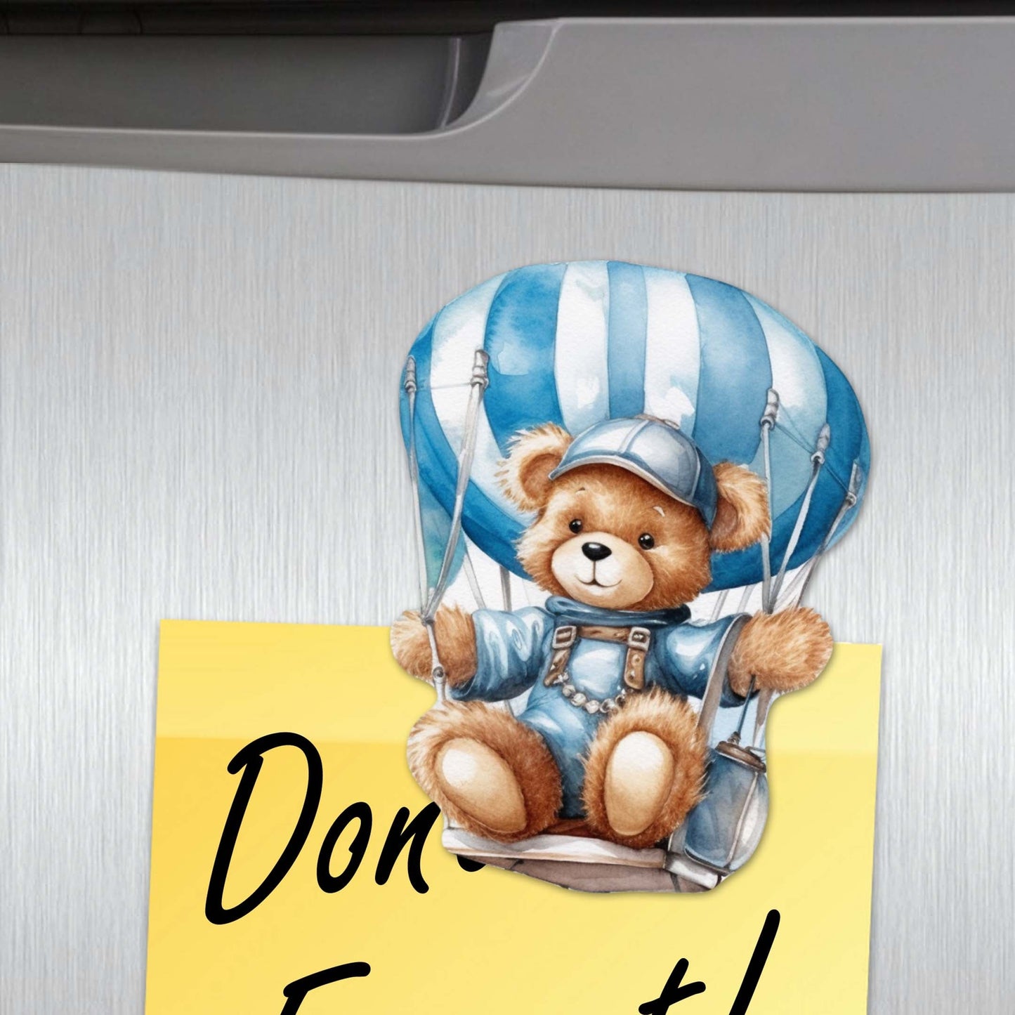 Aviator Teddy Bear Decorative Wooden Magnets Set of 6 by G. Debrekht - Christmas Decor - 8090010G-S6