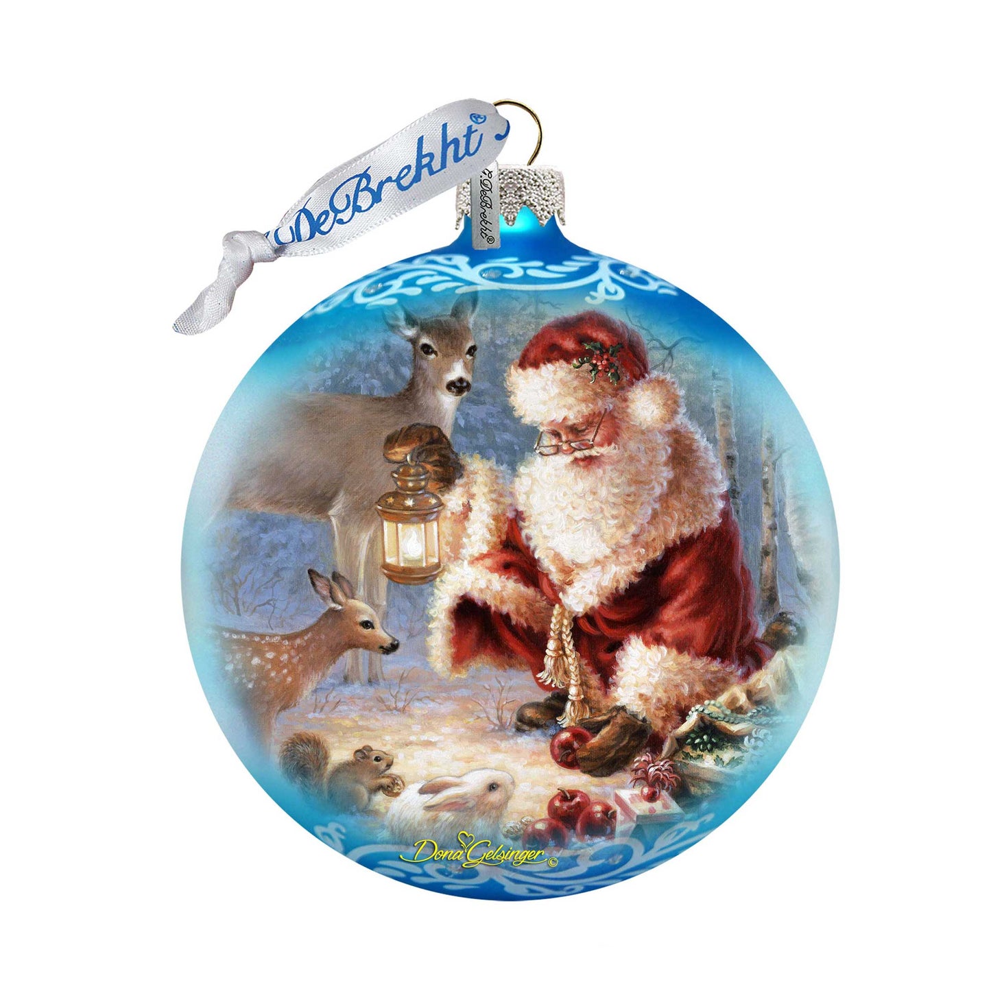 Abundance of Joy Glass Christmas Ornament by D Gelsinger - Santa and Snowman Decor - 71102-0104