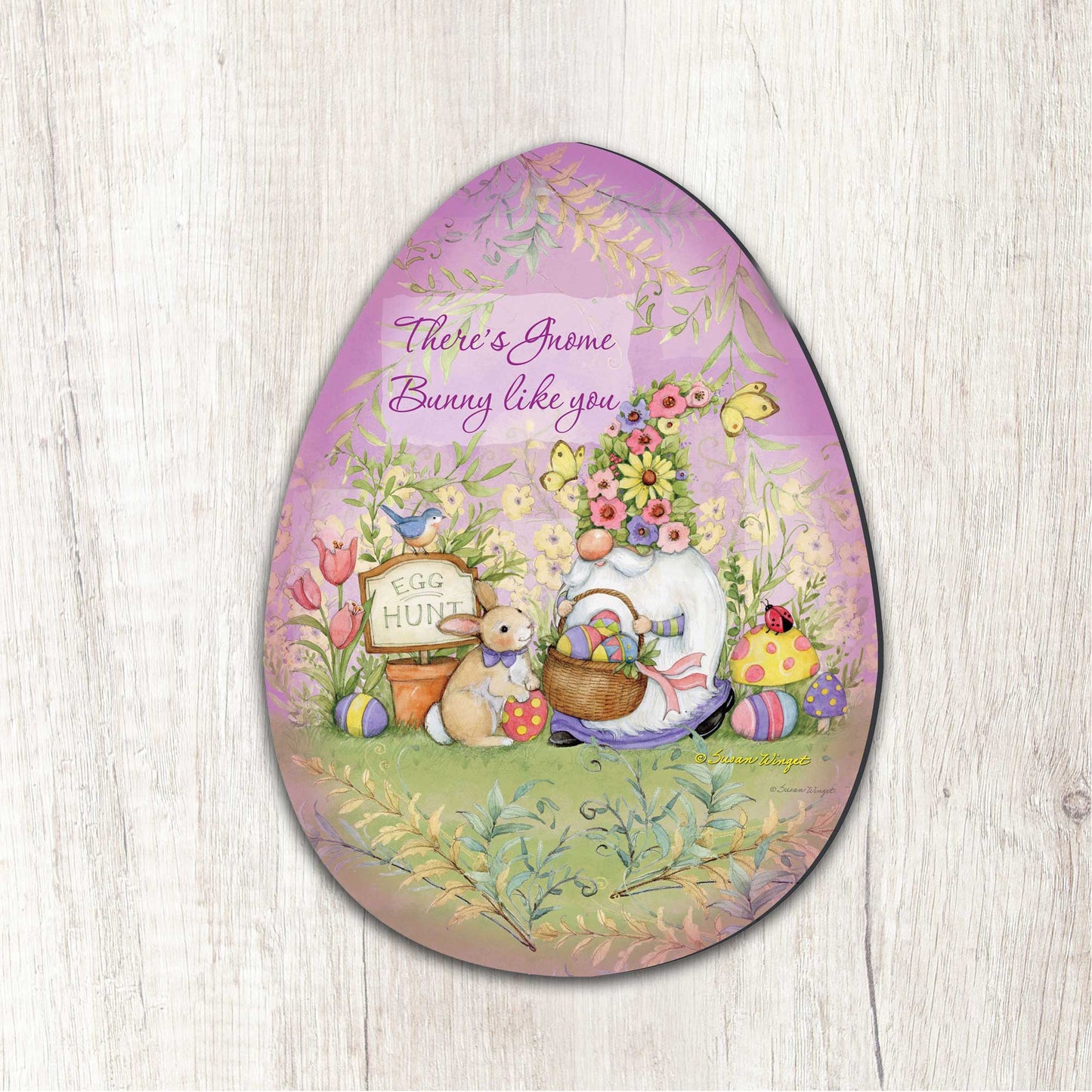 Spring Garden Gnome Door Decor by Susan Winget - Easter Decor - 8471121H-SW