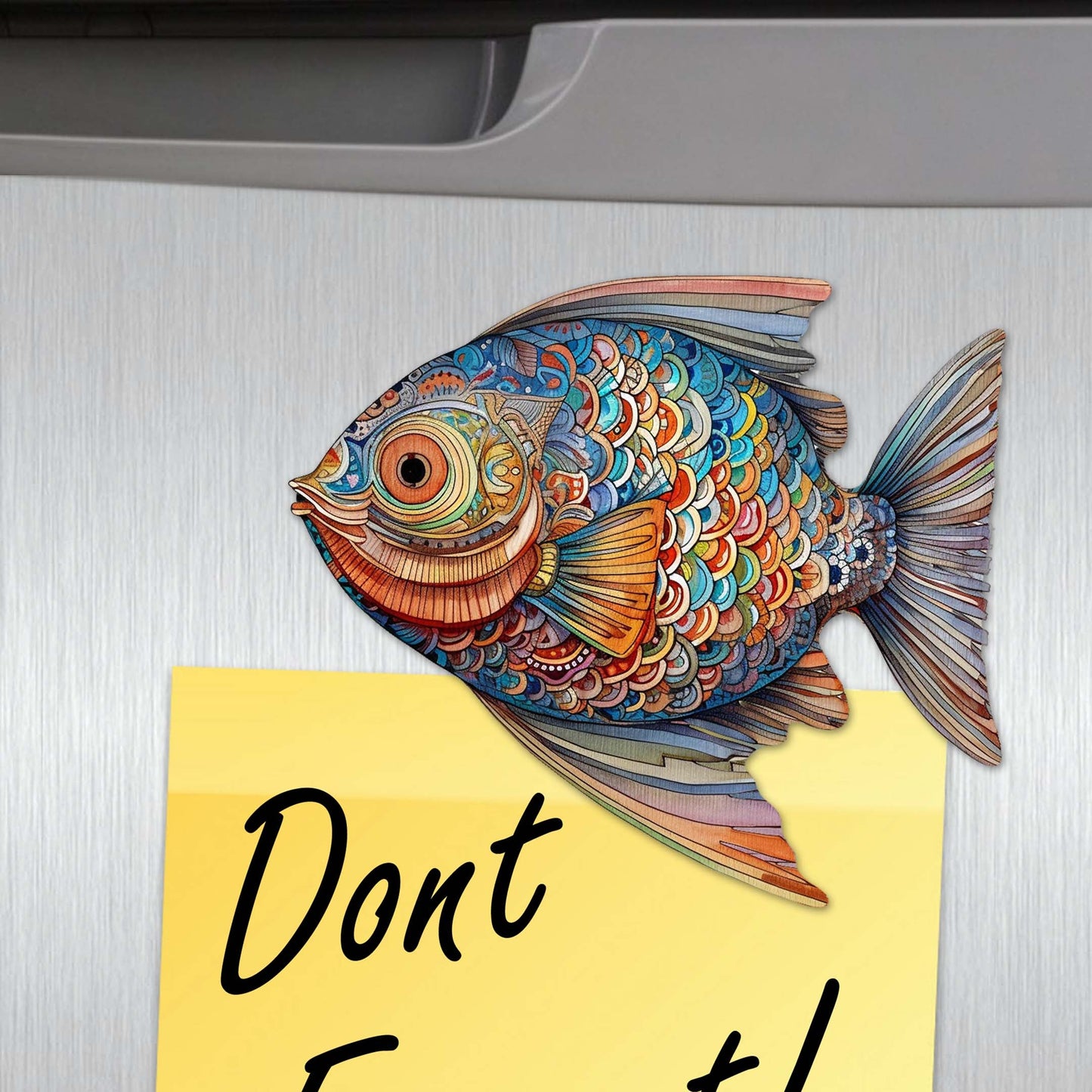 Coastal Fish Decorative Wooden Magnets Set of 6 by G. Debrekht - Coastal Decor - 8090034G-S6