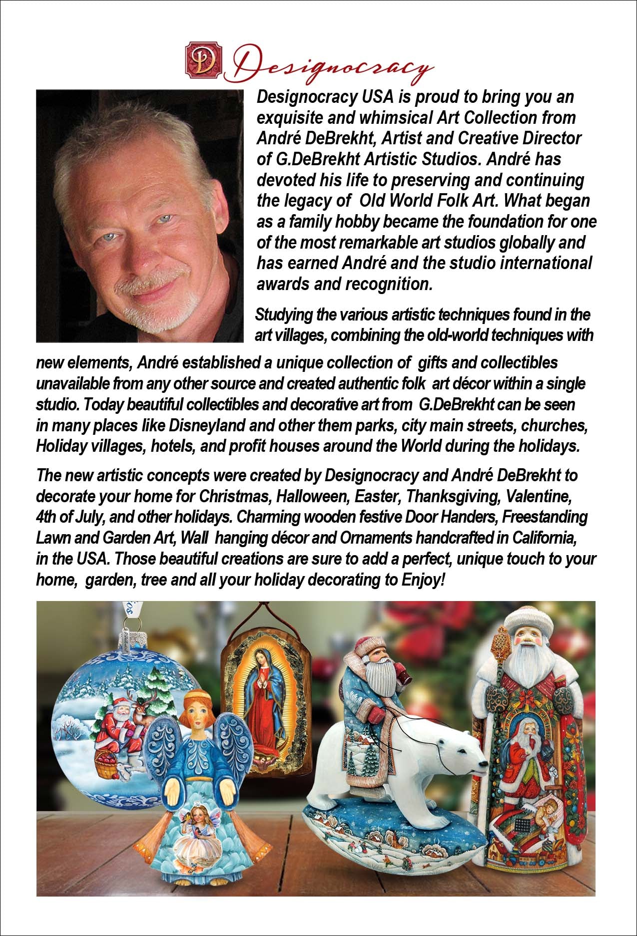 Alaska's Nature's Beauty Wooden Ornaments by G.Debrekht - Wildlife Holiday Decor - 870035