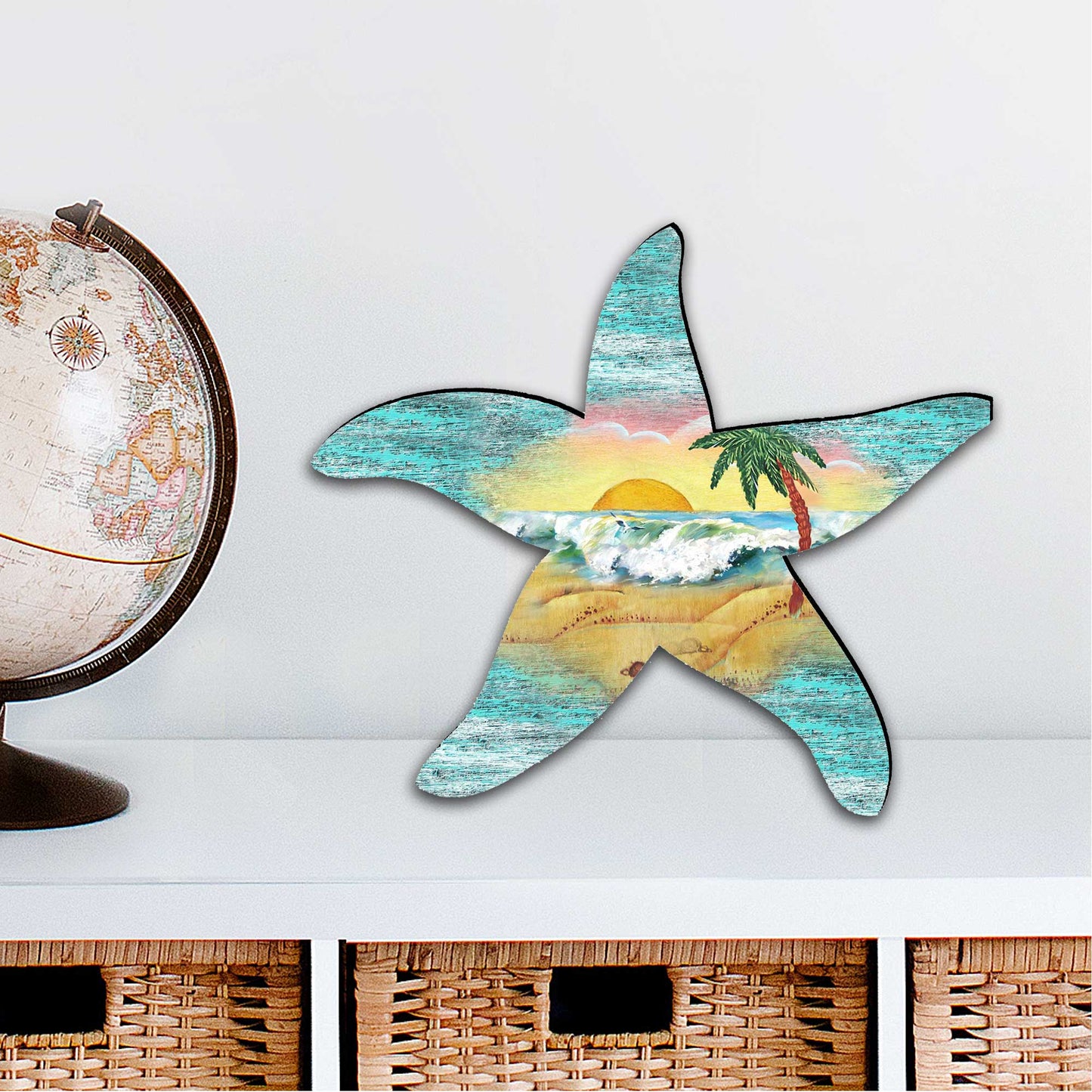 Starfish Coastal Door Decor by G. DeBrekht - Coastal Holiday Decor - 8198531H