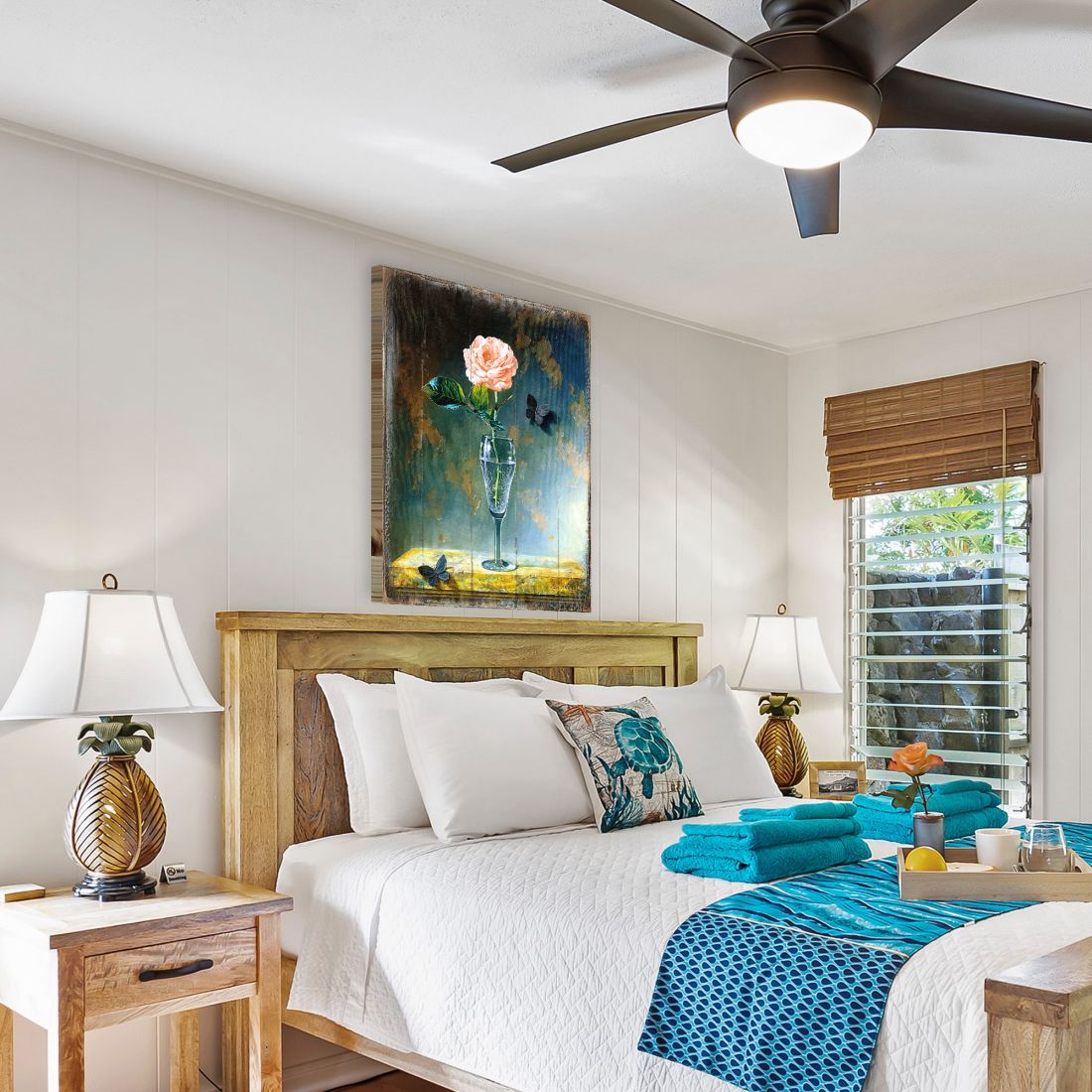 Ameya Rose Art Wooden Wall Art by Nature Wonders - Love Family Kids Decor - 95350B