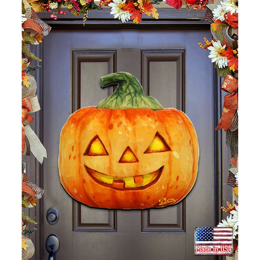 Pumpkin Halloween Door Decor by G. DeBrekht - Thanksgiving Halloween Decor - 8158414H
