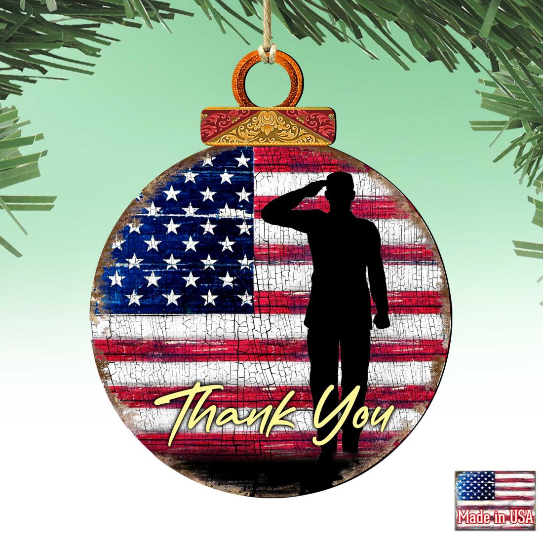 Veterans Appreciation Wooden Ornaments - International Decor - 8187102