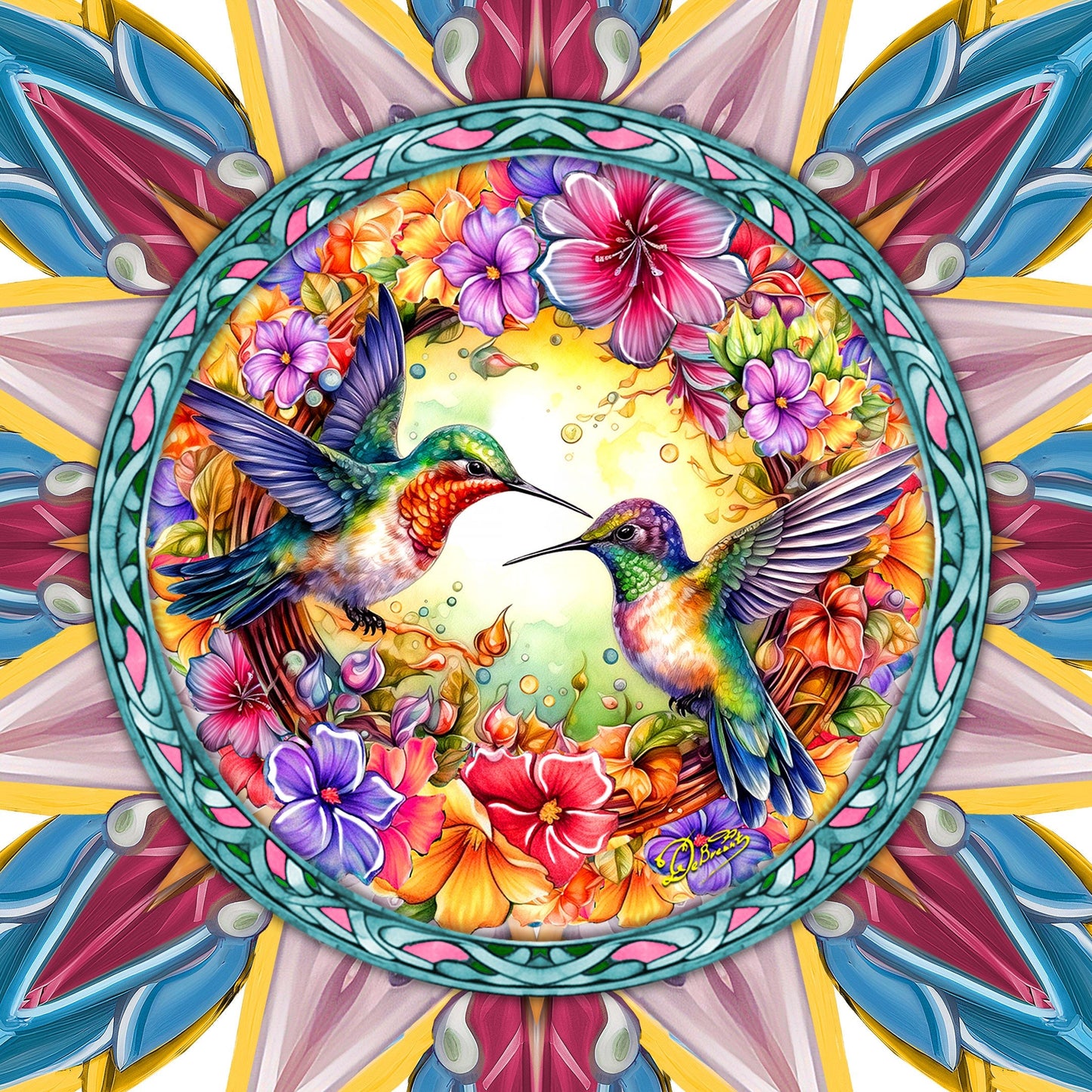 Hummingbird Heaven Star Tree Topper Wooden Decor by G. Debrekht - Wildlife Holiday Decor - 89512