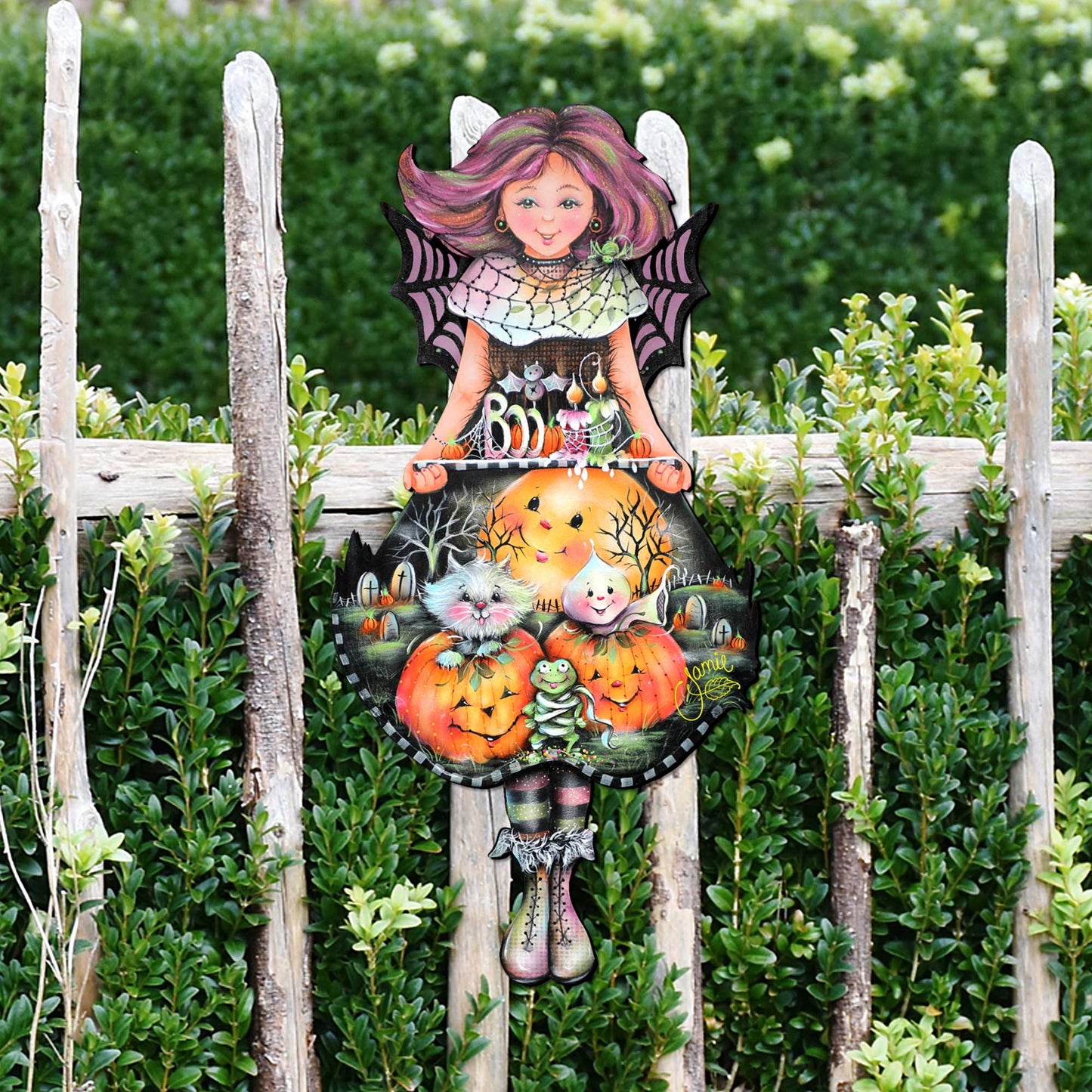 Pumpkin Fairy Halloween Door Decor by Jamie Mills-Price - Thanksgiving Halloween Decor - 8457412H