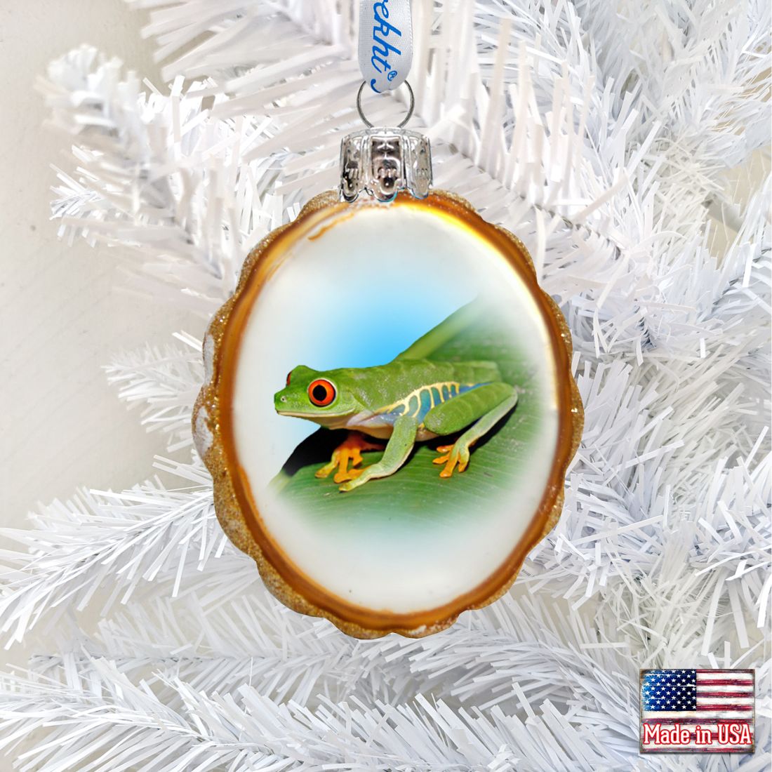 Frog Mercury Glass Ornament by G. DeBrekht - Wildlife Holiday Decor - 776281