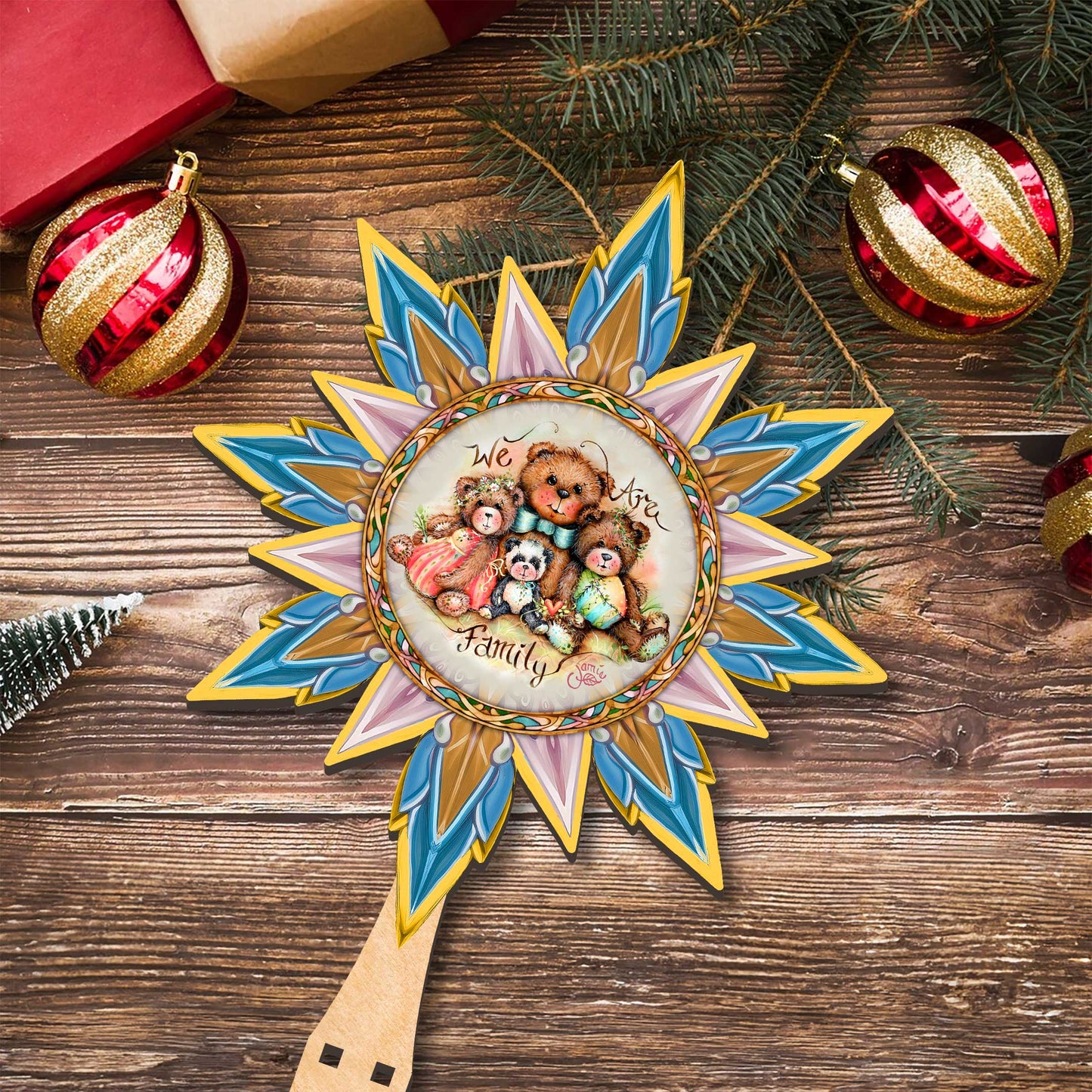 We Are the Family Tree Topper Wooden Decor by Jamie Mills-Price - Christmas Decor - 89520-MP