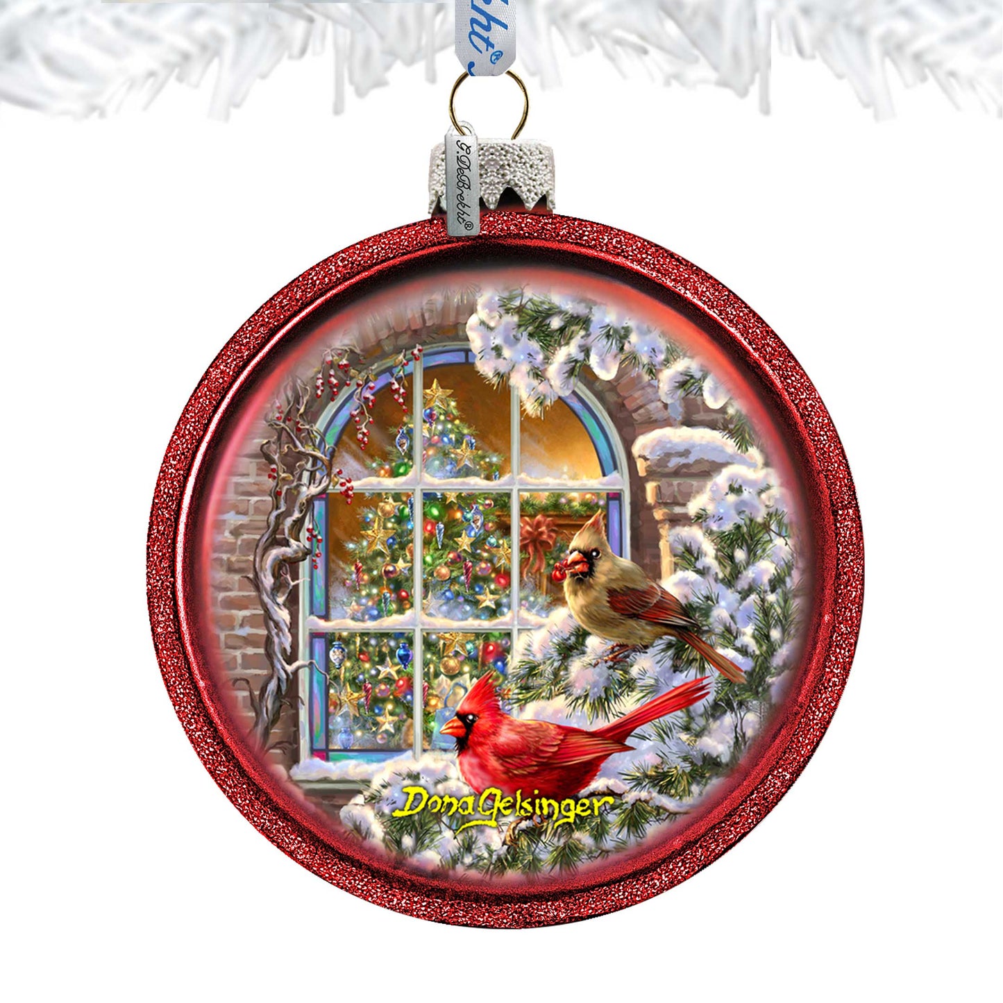 Christmas Window Glass Ornament by D. Gelsinger - Christmas Décor - 71110-2-1318