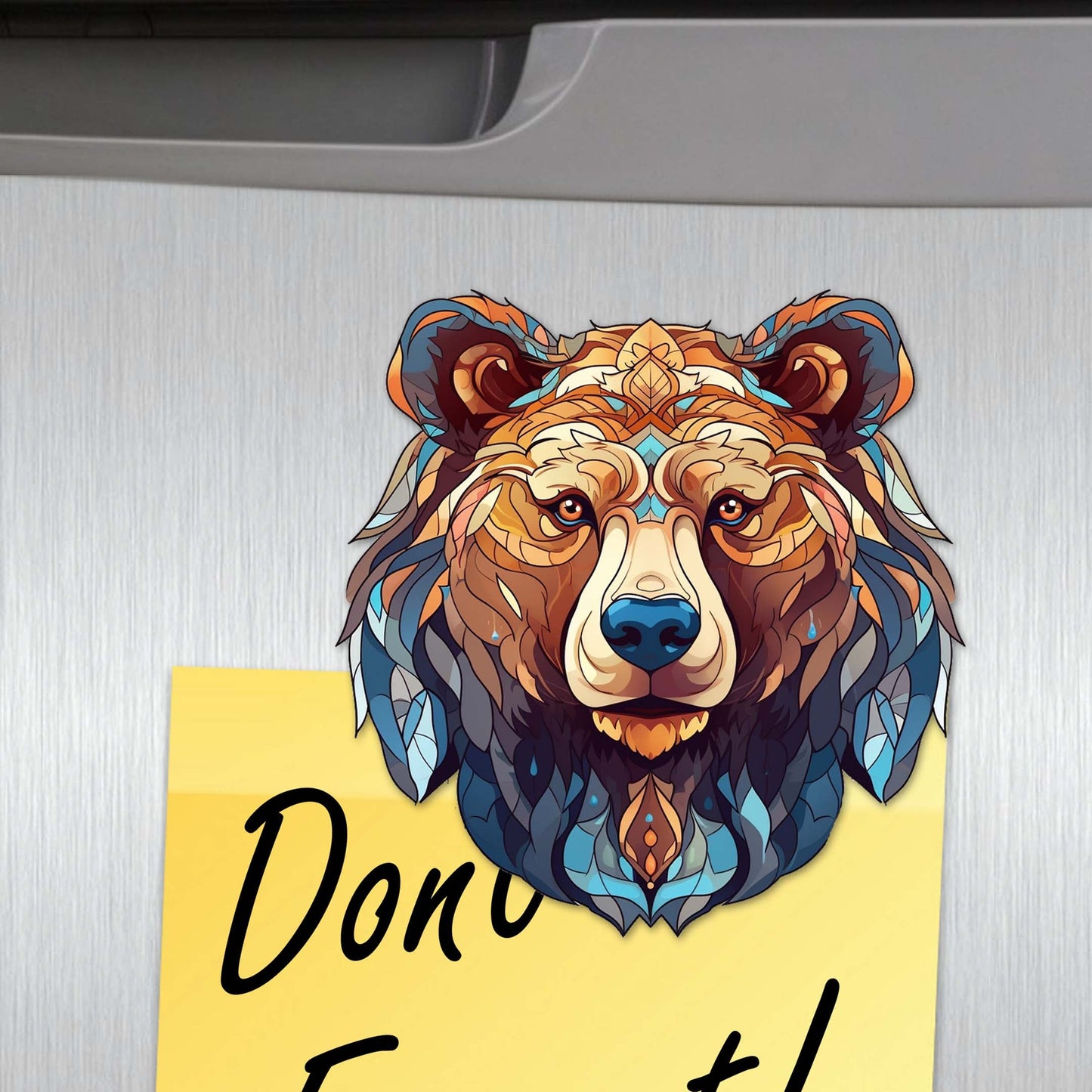 Mystical Bears Decorative Wooden Magnets Set of 6 by G. Debrekht - Wildlife Decor - 8090120G-S6