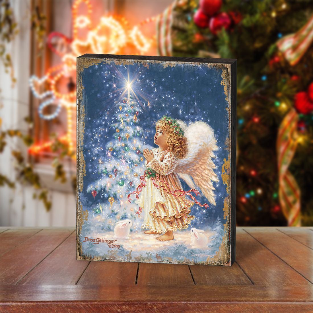 My Christmas Wish Art Wooden Wall Art by D. Gelsinger - Nativity Holiday Decor - 95656B-0703