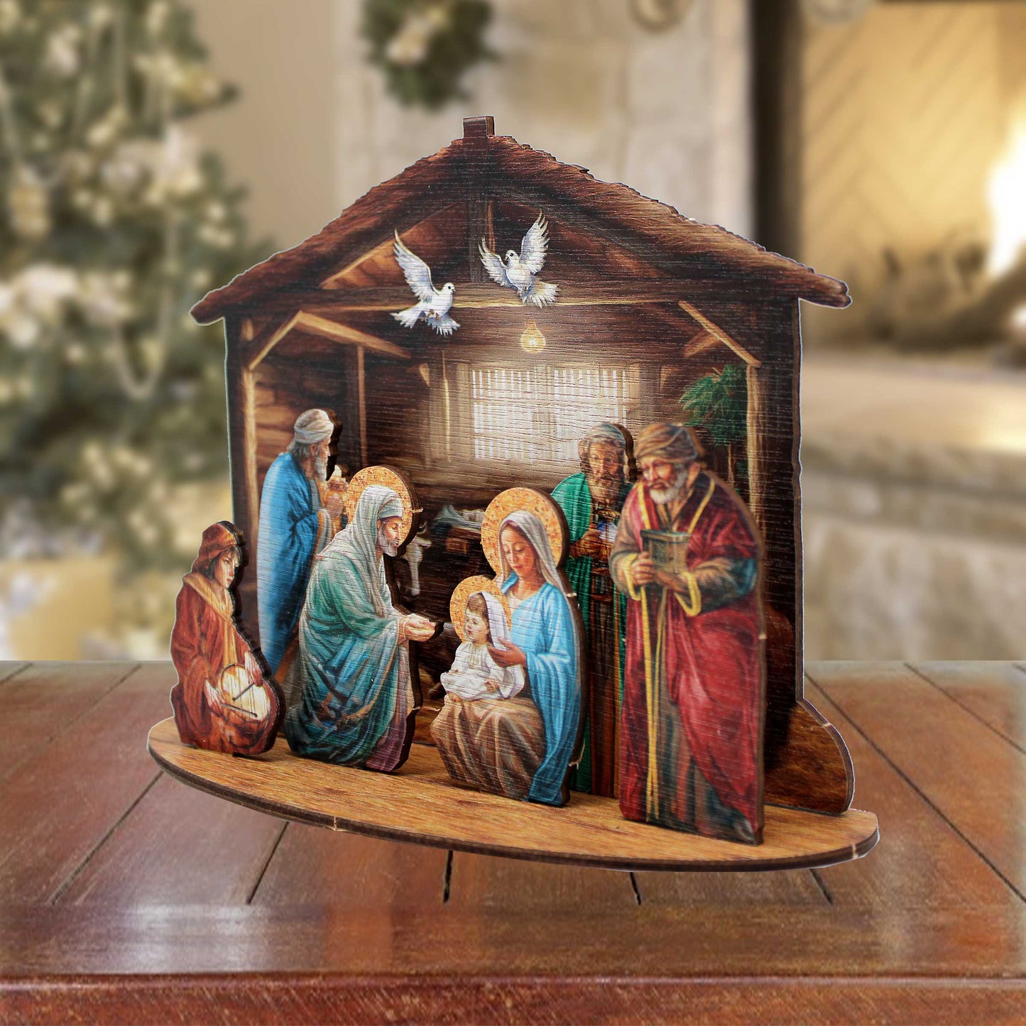 Nativity Scene Decorative Village Set by G. Debrekht Nativity Holiday Decor - 852763