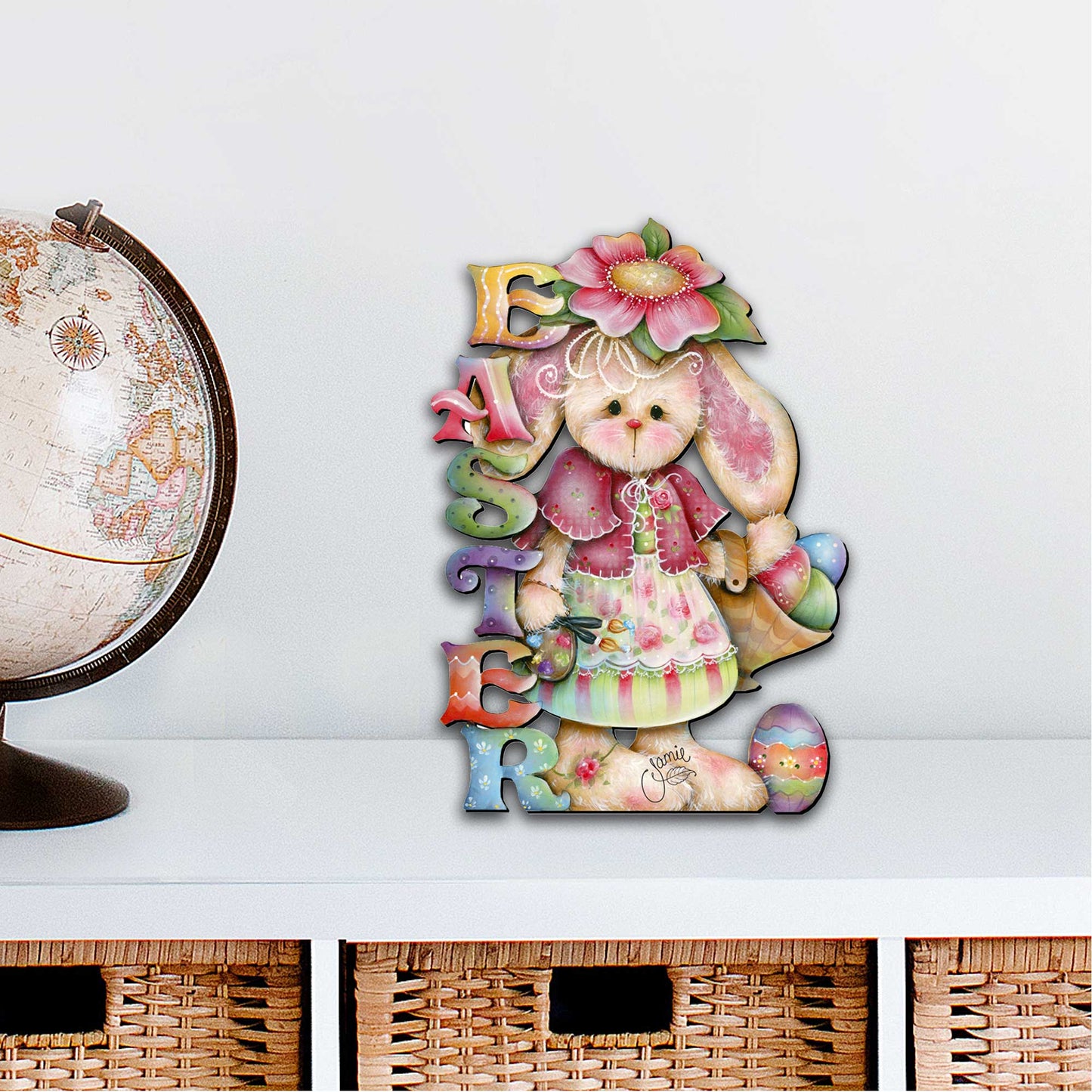 The Easter Bunny Easter Door Decor by Jamie Mills-Price - Easter Spring Decor - 8457605H