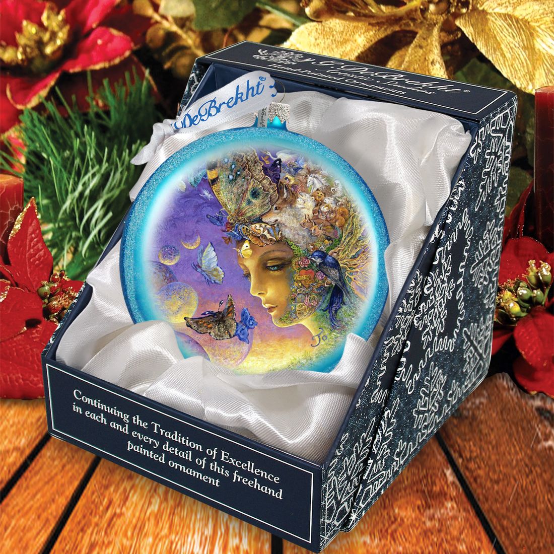Eternal Love Glass Ornament by Josephine Wall - Christmas Decor - 744-412-JW