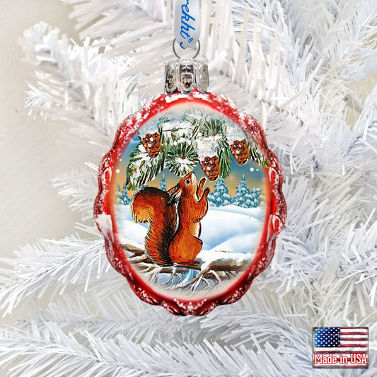 Squirrel Mercury Glass Ornament by G. DeBrekht - Wildlife Holiday Decor - 771027