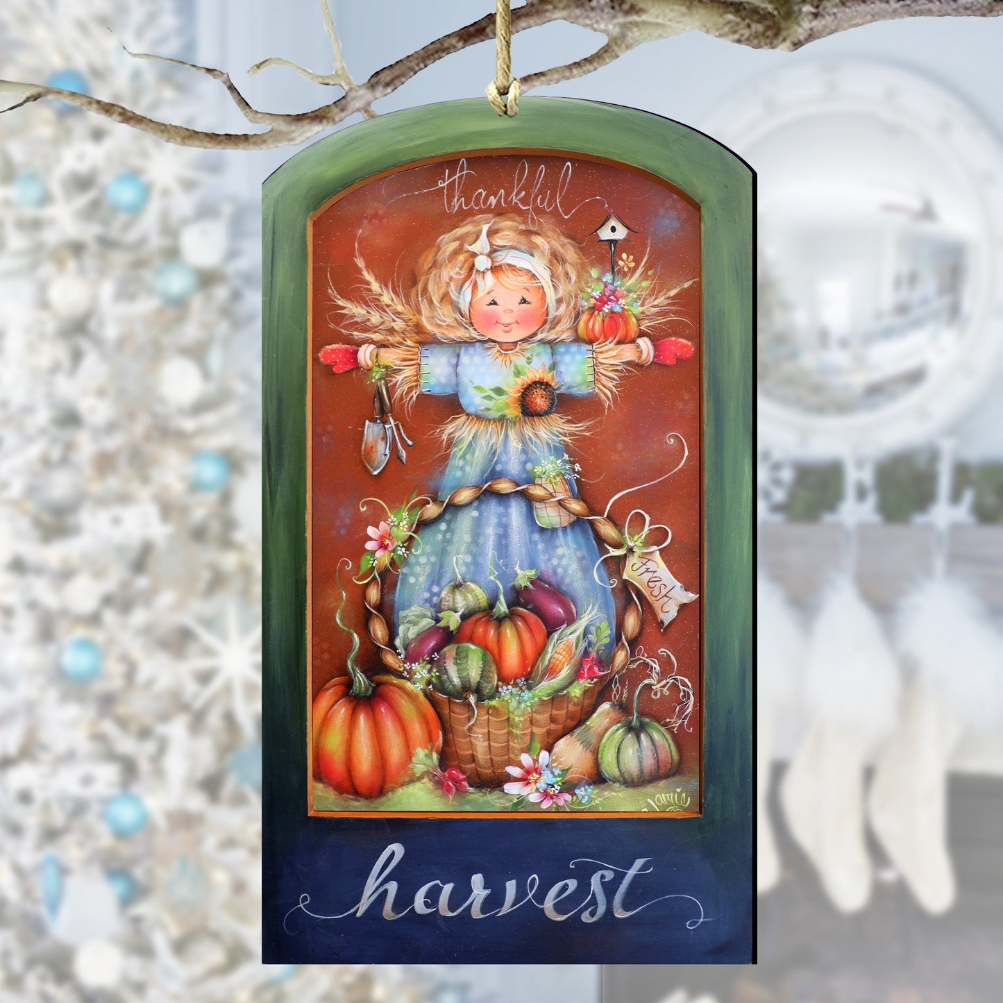 Thankful Harvest Wooden Ornaments by Jamie Mills-Price Thanksgiving Decor - 8611076-MP