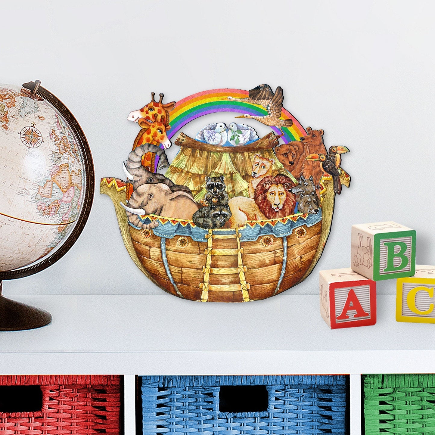 Noah's Ark Nativity Door Decor by G. DeBrekht - Nativity Holiday Decor - 8114050H