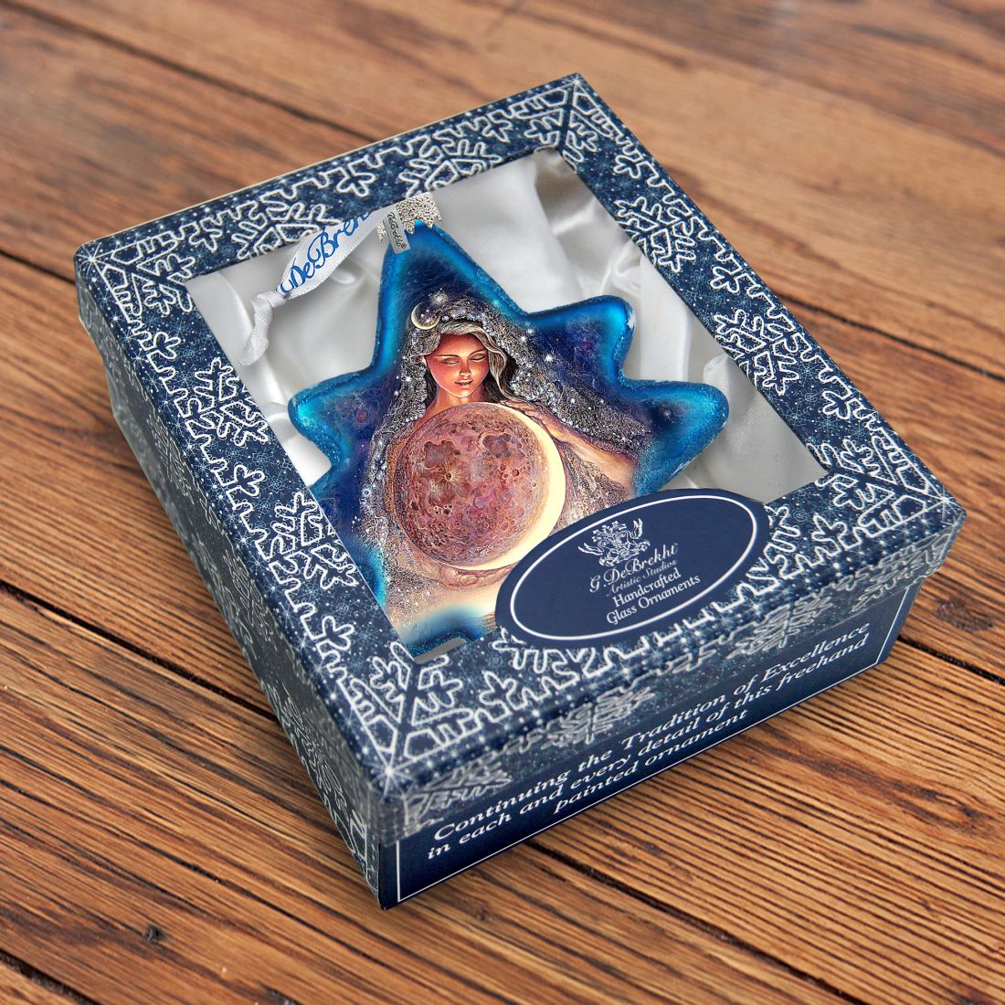 Moon Goddess Glass Ornament by Josephine Wall - Christmas Decor - 755-406-JW