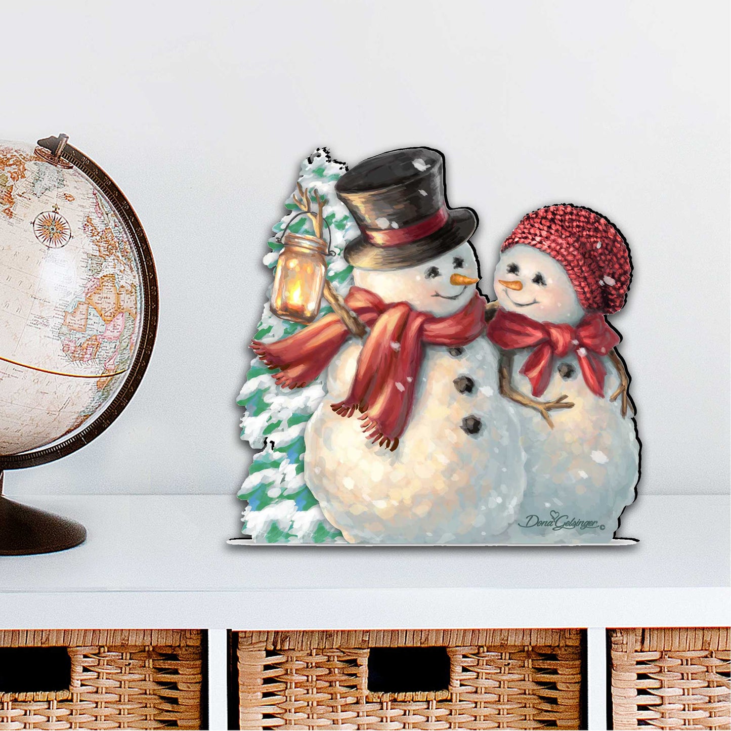 Snow Much in Love Christmas Door Decor by D. Gelsinger - Christmas Santa Snowman Decor - 8461011H-1708