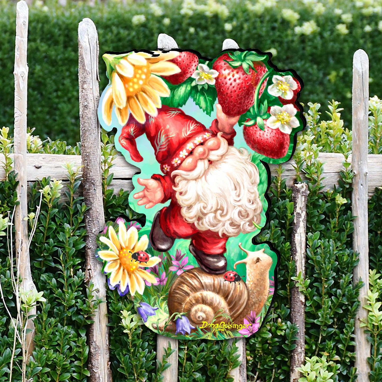 Sweet Summer Gnome Holiday Door Decor by D. Gelsinger - Christmas Decor - 8461062H-DG