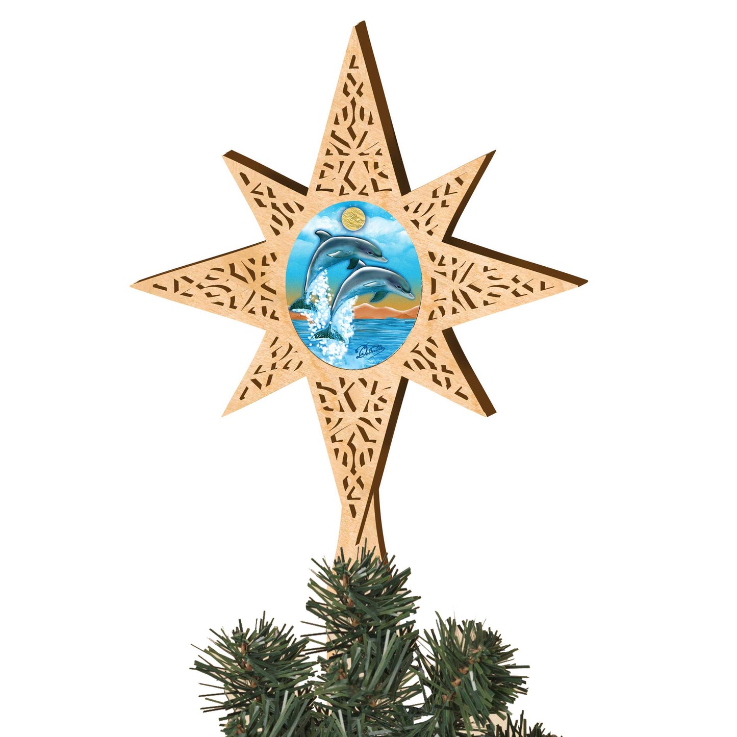 Sea Life Coastal Tree Topper by G. DeBrekht - Coastal Holiday Decor - 89498