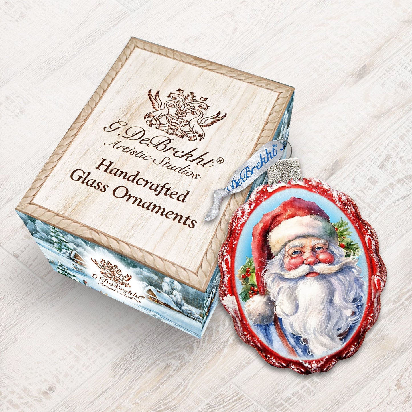 Saint Nick Mercury Glass Ornaments by G. Debrekht - Christmas Santa Snowman Decor - 776032