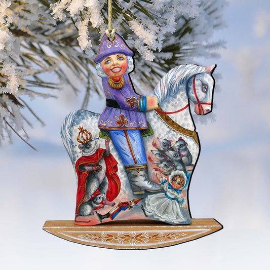 Rocking Nutcracker Wooden Ornaments by G. DeBrekht - Christmas Decor - 8124121