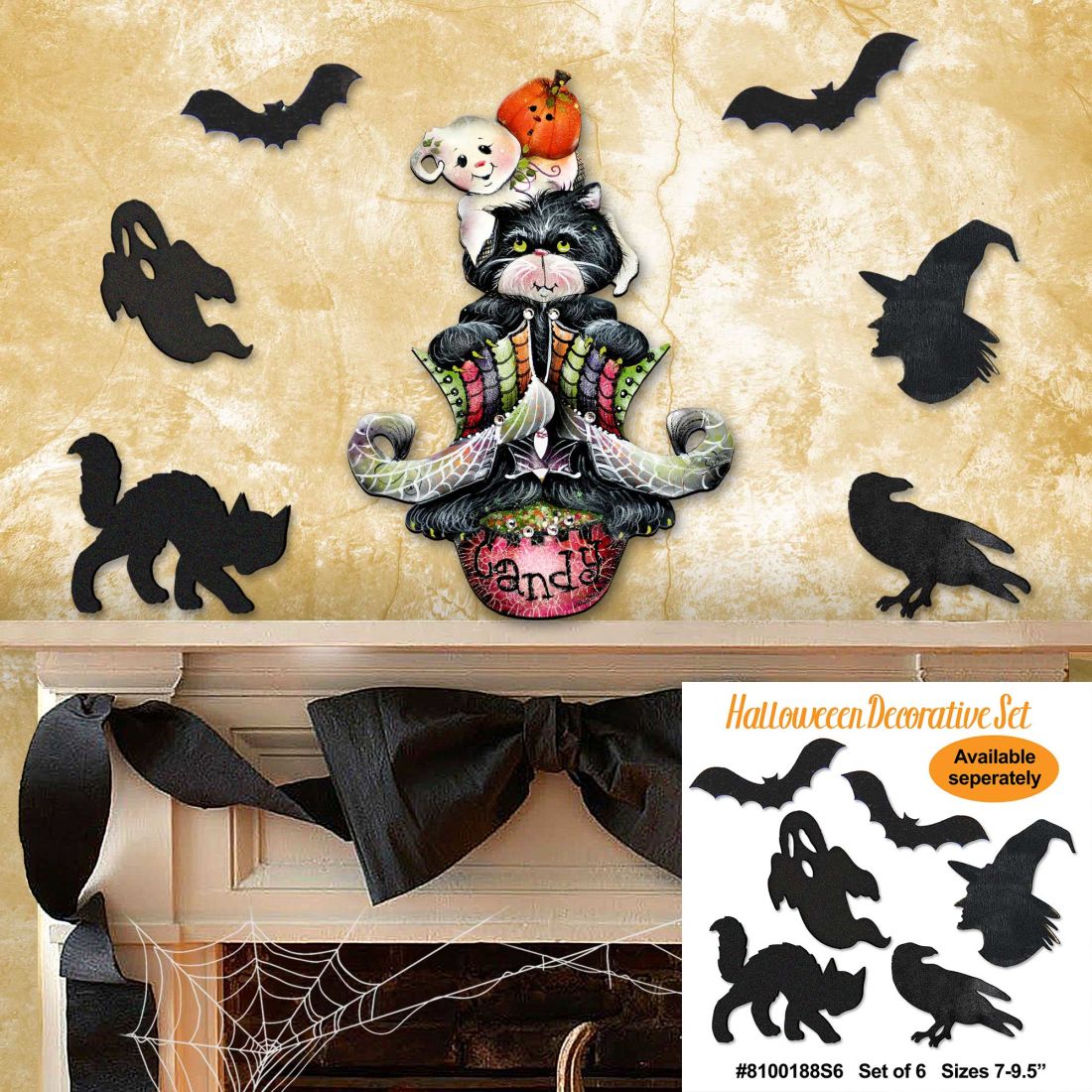 Spoooooky Boos! Halloween Door Decor by Jamie Mills-Price - Thanksgiving Halloween Decor - 8457409H