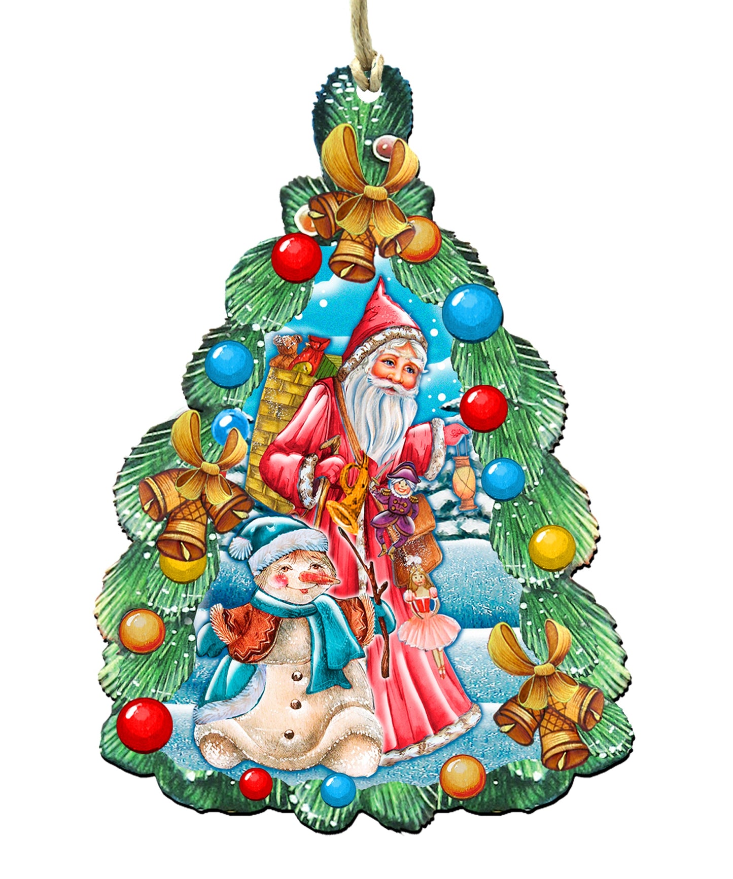 Christmas Arrival Christmas Door Decor by G. DeBrekht - Christmas Santa Snowman Decor - 8114020H