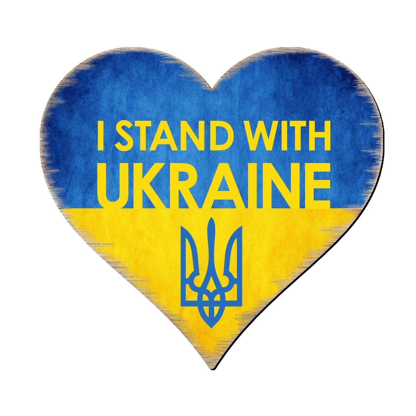 I Stand with Ukraine Heart Door Hanger - International Decor - 8187123H