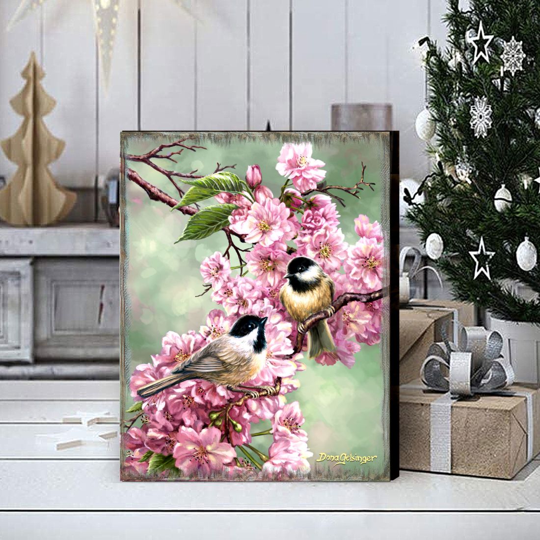 Spring Blossoms Wooden Wall Art by D. Gelsinger - Easter Spring Decor - 95671B-DG