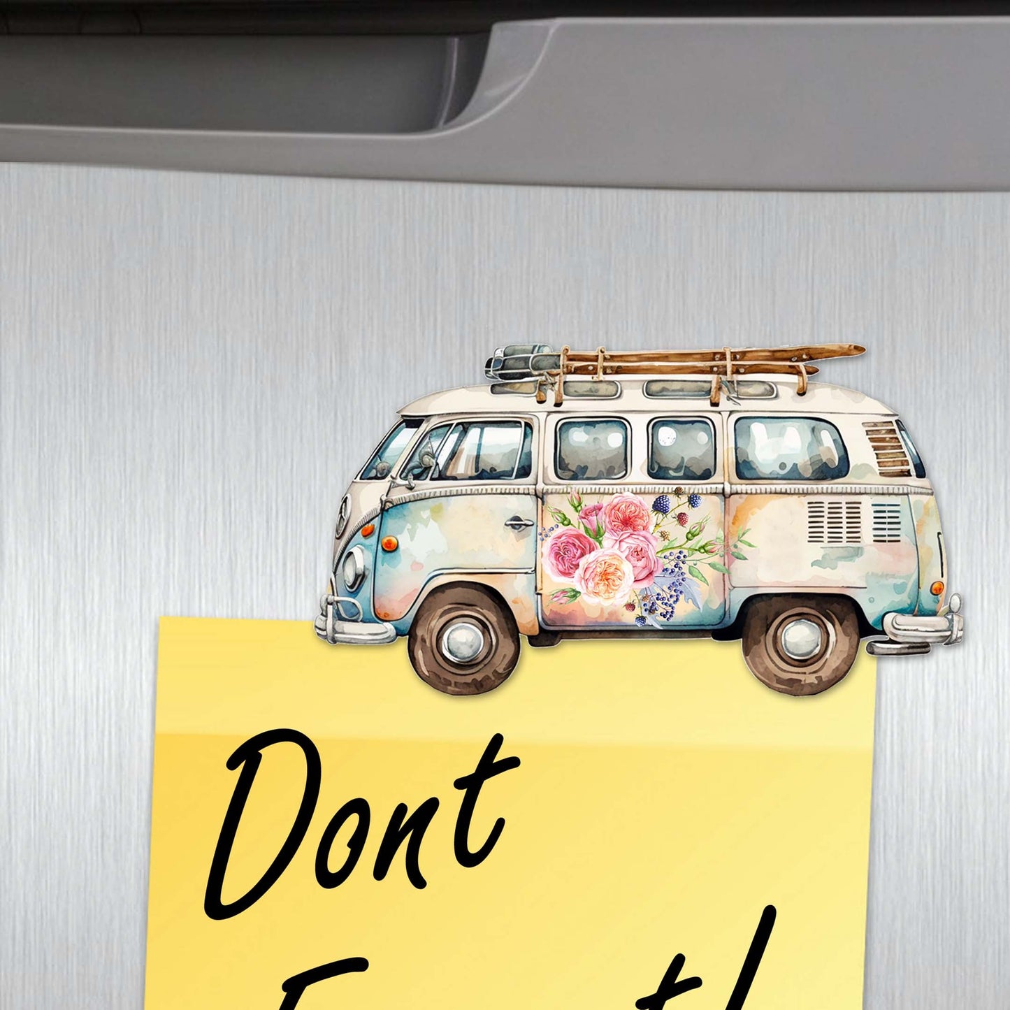 Surf Vans Decorative Wooden Magnets Set of 6 by G. Debrekht - Coastal Decor - 8090040G-S6