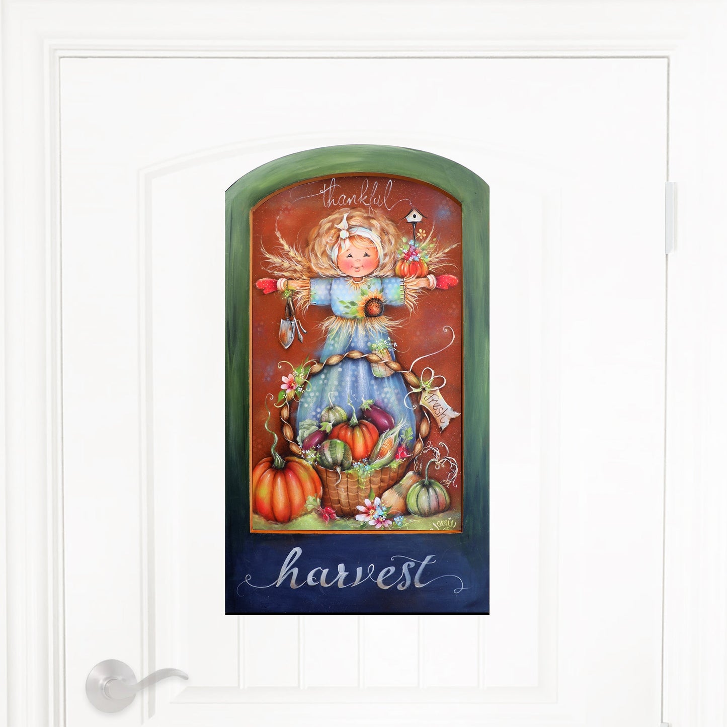 Thankful Harvest Holiday Door Decor by Jamie Mills-Price - Thanksgiving Decor - 8611076H-MP