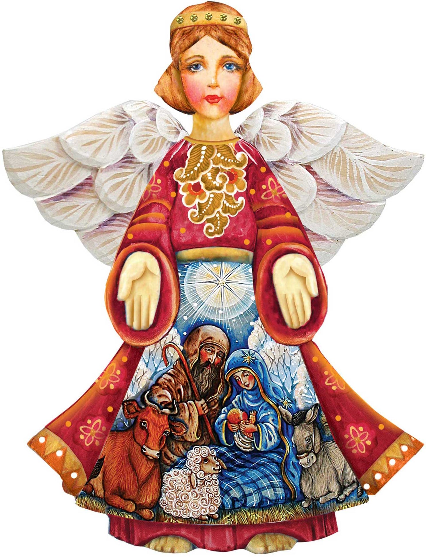 Nativity Christmas Angel Nativity Door Decor by G. DeBrekht - Nativity Holiday Decor - 8152722H
