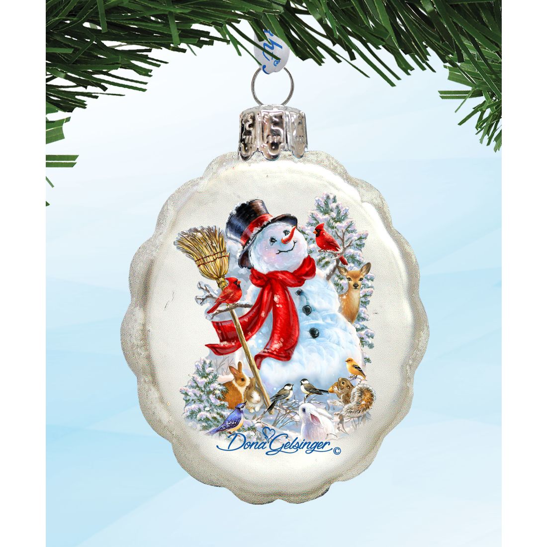 Snowy Mercury Glass Ornaments by G. DeBrekht - Coastal Holiday Decor - 770145S3-DG
