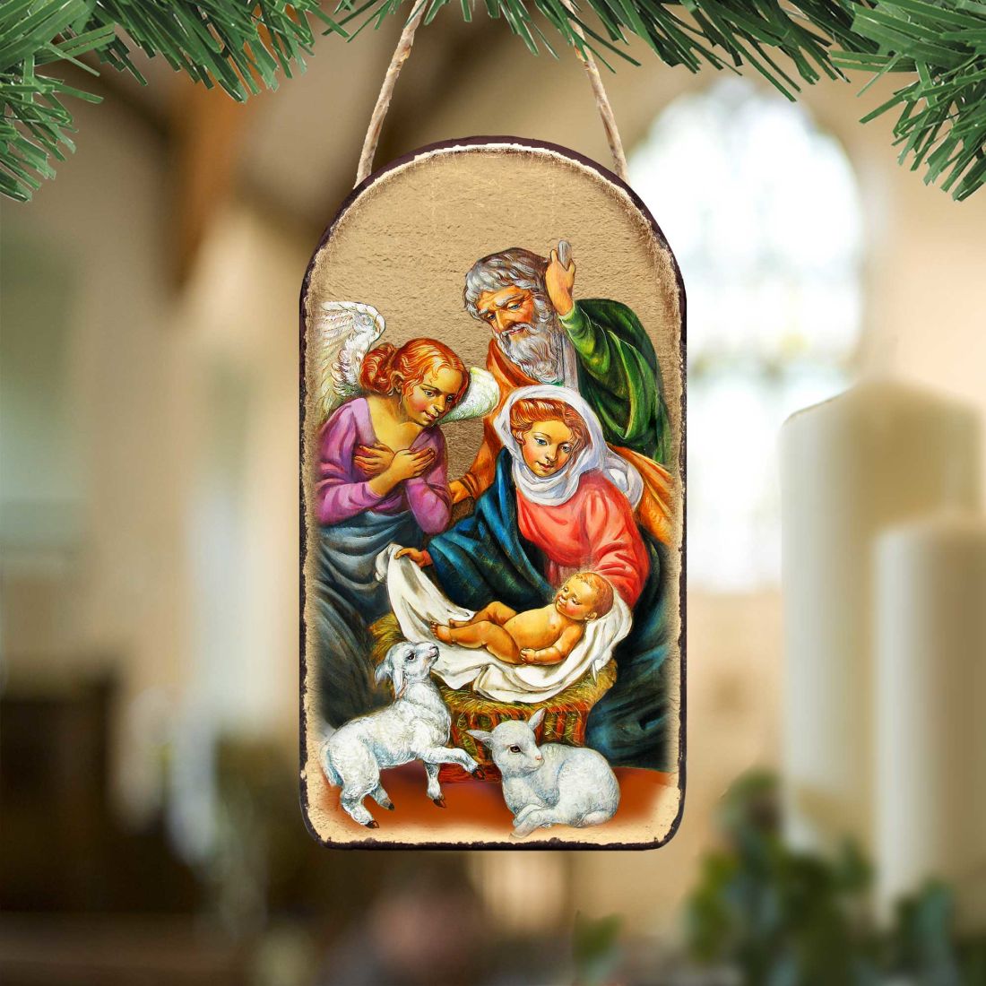 The Holy Family Religious Christian Sacred Icon Ornament - Inspirational Icon Decor - 87020