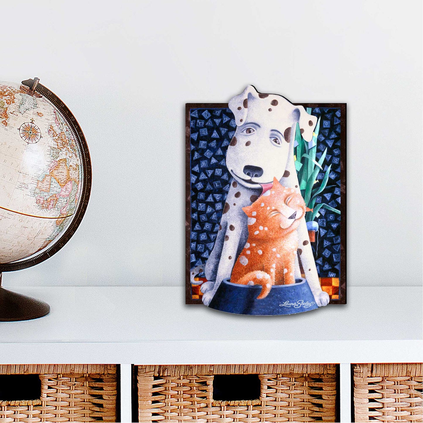 In Friendship Holiday Door Decor by Laura Seeley - Pets Dog and Cats Decor - 8511012H