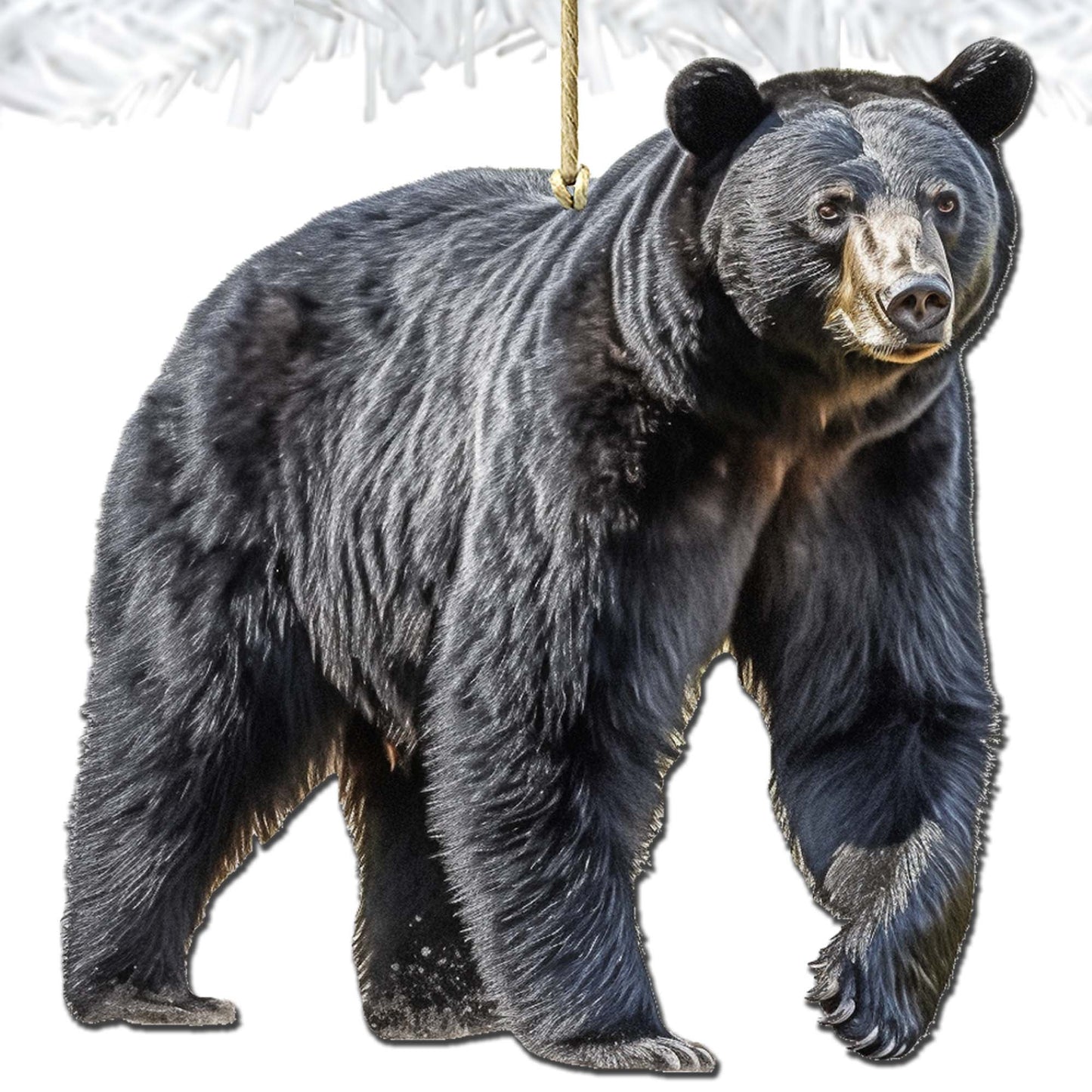 Alaskan Black Bear Wooden Ornaments by G.Debrekht - Wildlife Holiday Decor - 8710105-1