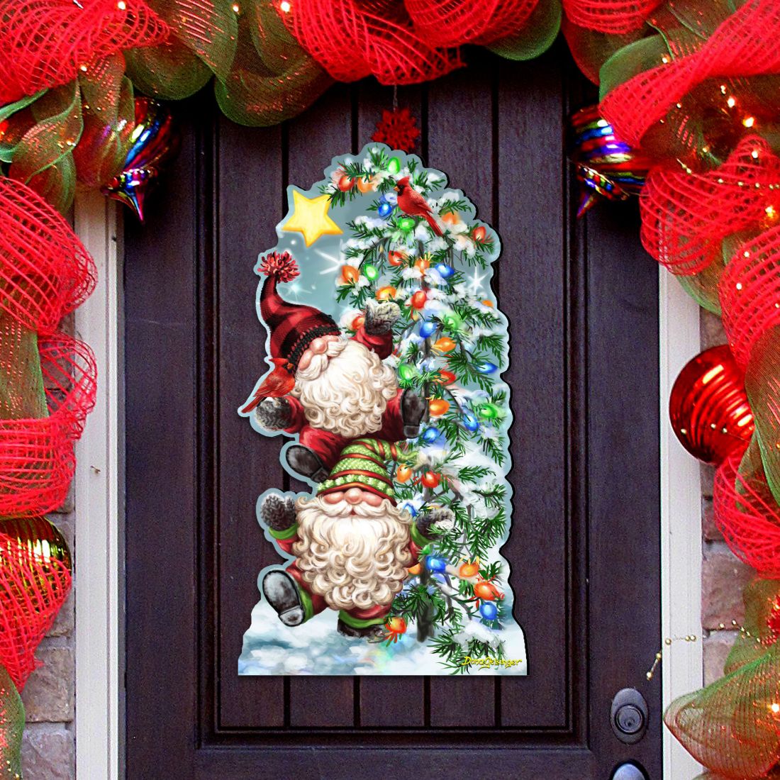 Trimming the Tree Holiday Door Decor by D. Gelsinger - Christmas Decor - 8461064H-DG