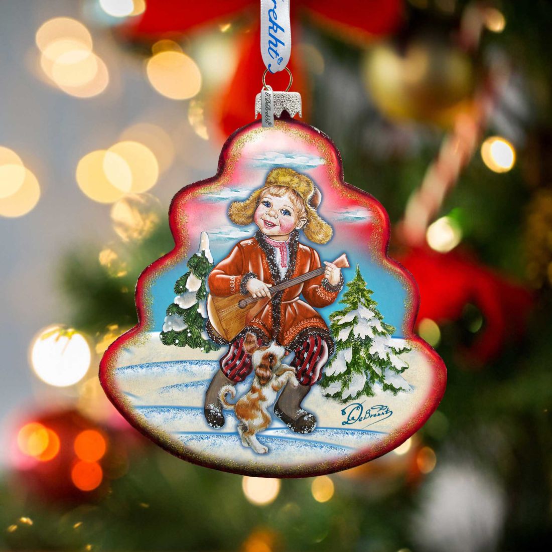 Christmas Glass Ornament Set of 3 by G. DeBrekht - Christmas Decor - 75103-B3