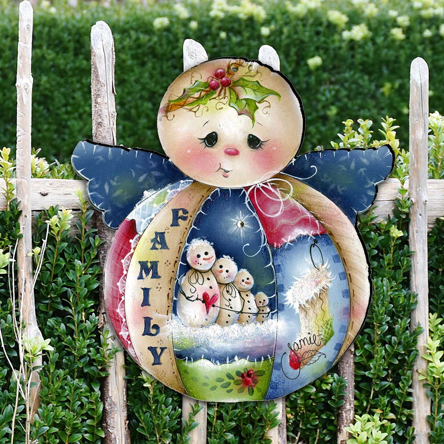 Family Snowman Christmas Door Decor by Jamie Mills-Price - Christmas Santa Snowman Decor - 8457504H