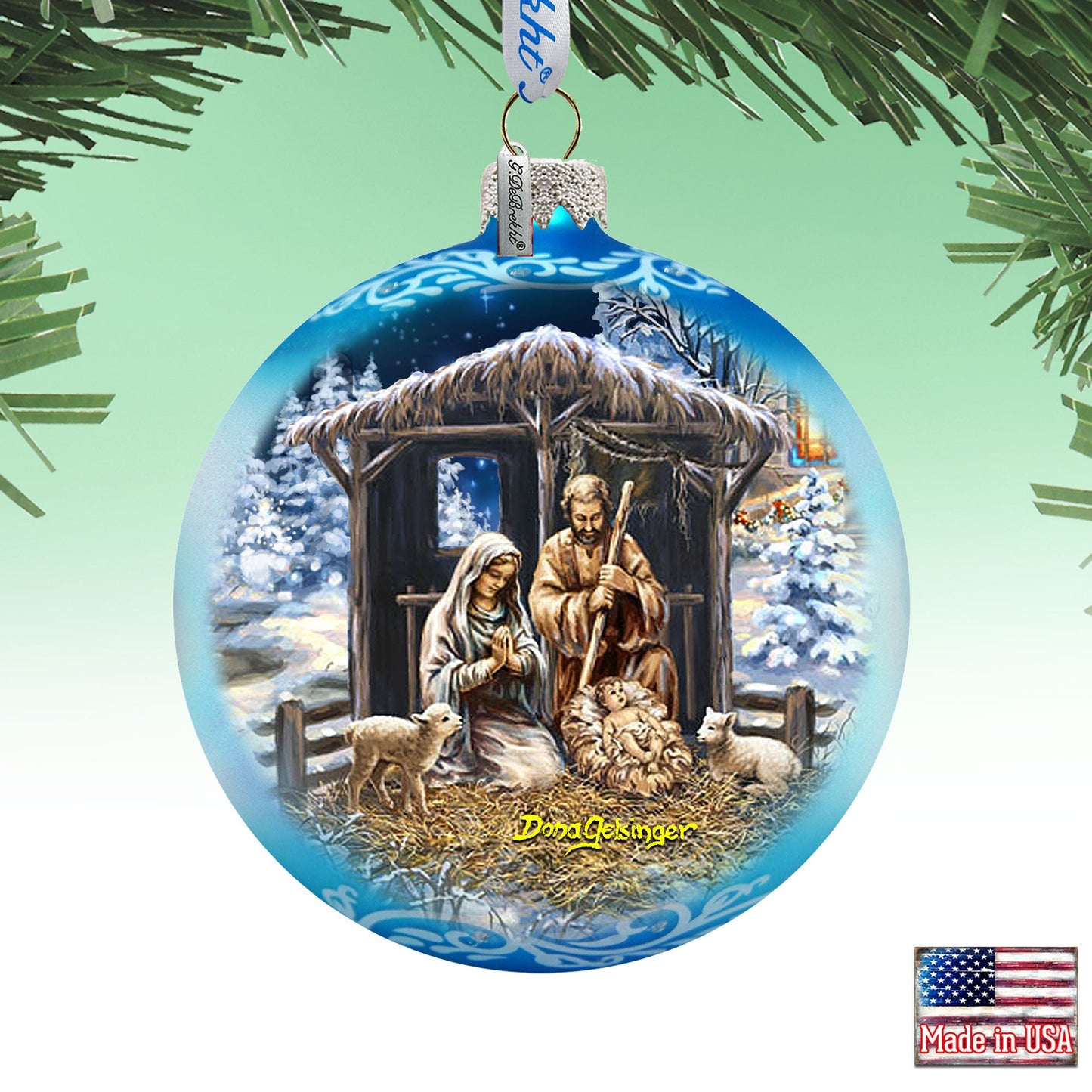 The Prince of Piece Glass Ornament Limited Edition by D. Gelsinger - Nativity Holiday Decor - 73913-DG