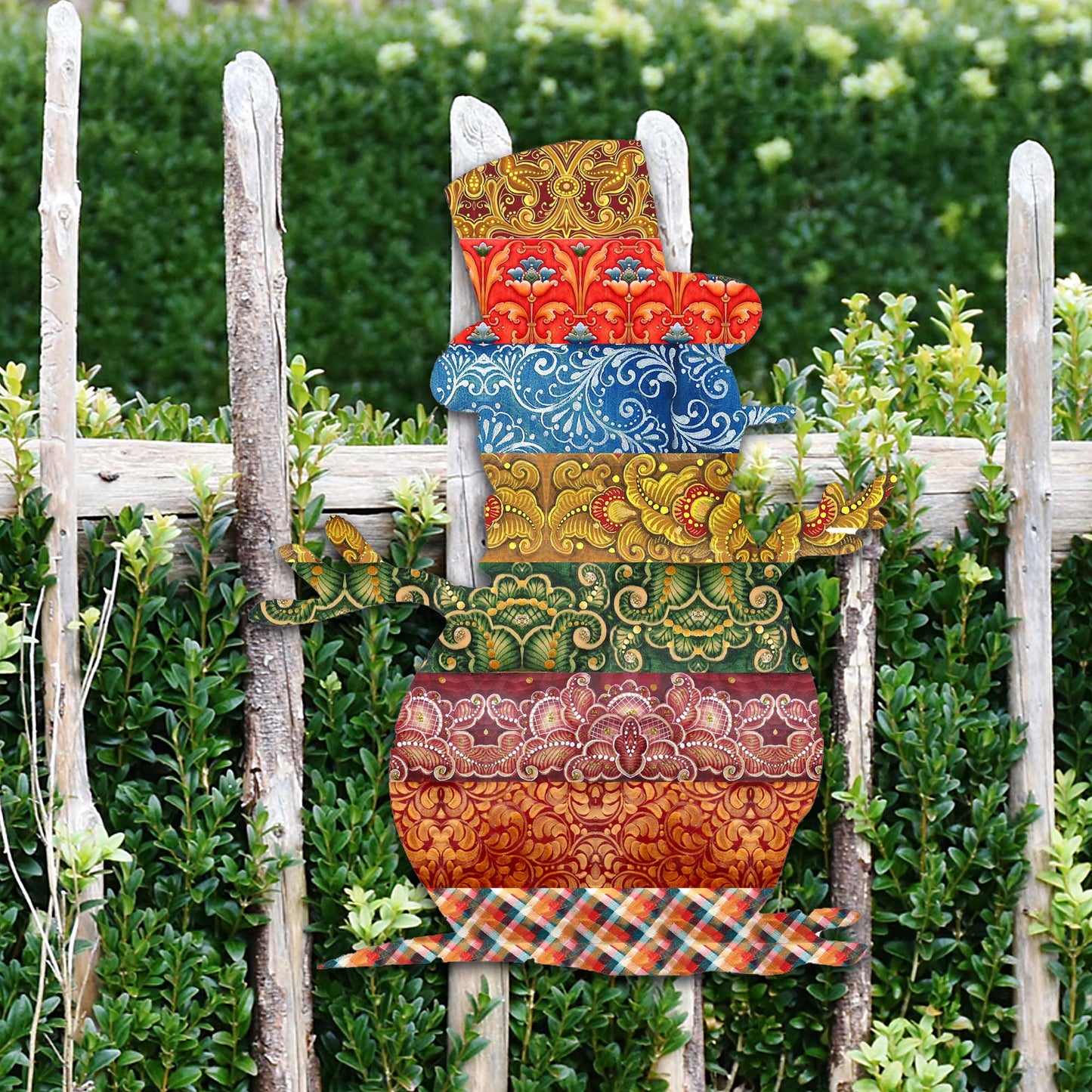 Country Quilted Snowman Door Decor by G. DeBrekht - Christmas Santa Snowman Decor - 8198801-2H